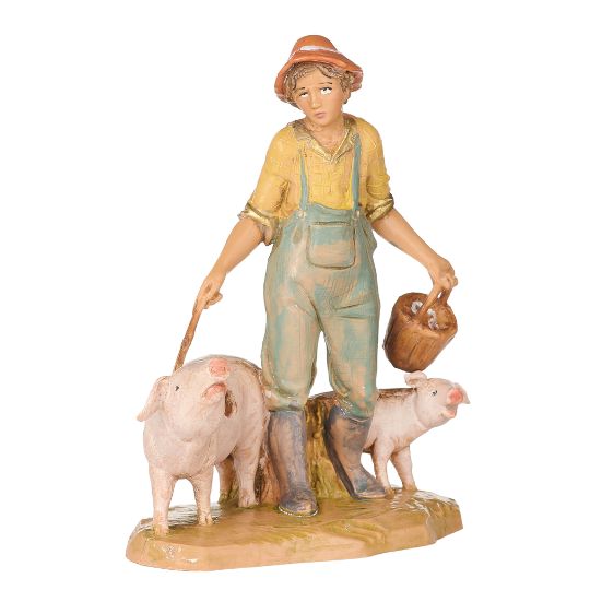 Fontanini Jedediah the Pig Farmer - 5" Scale