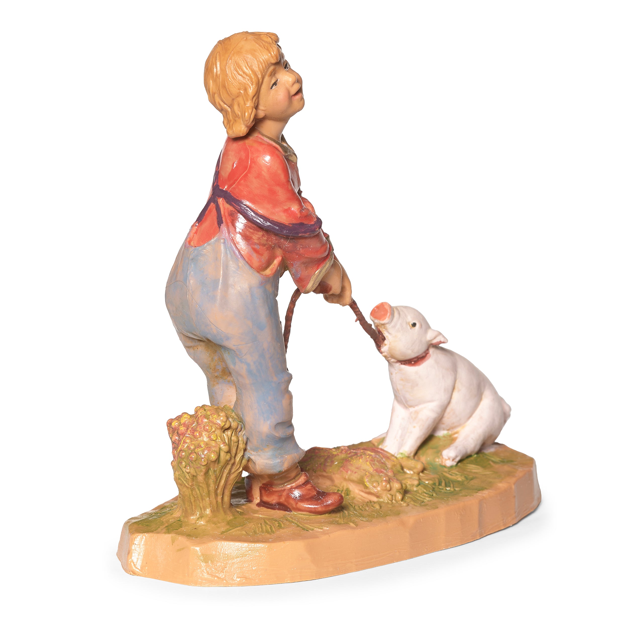 Fontanini Zeke the Boy with Pig - 5" Scale