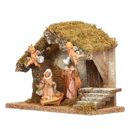 Fontanini 5-PC Lighted Wedding Nativity Set with Italian Stable - 5" Scale