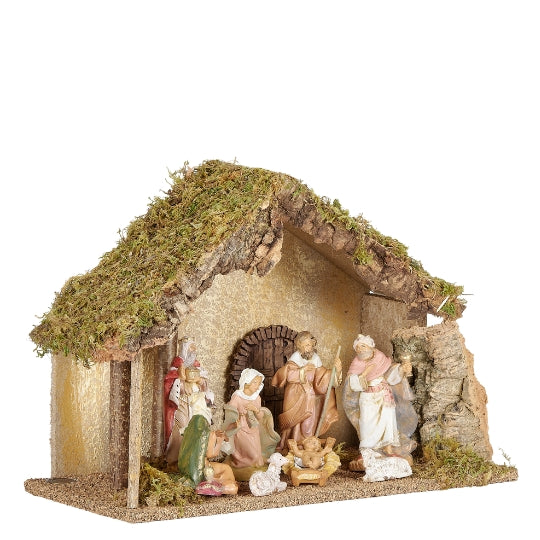Fontanini 8-PC Nativity Set with Italian Stable - 5" Scale