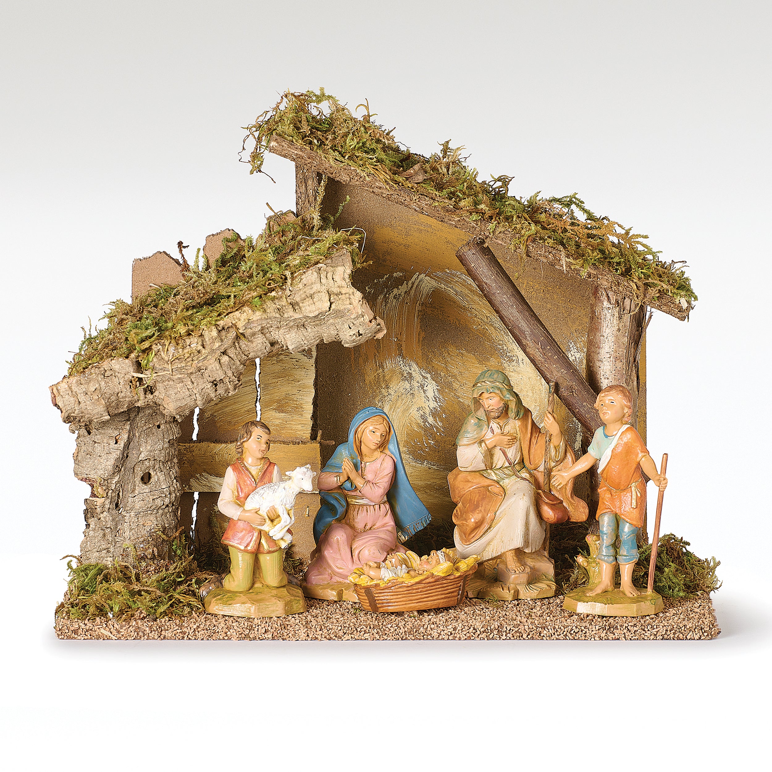 Fontanini 5-PC Nativity Set with Sloped Italian Stable - 5" Scale