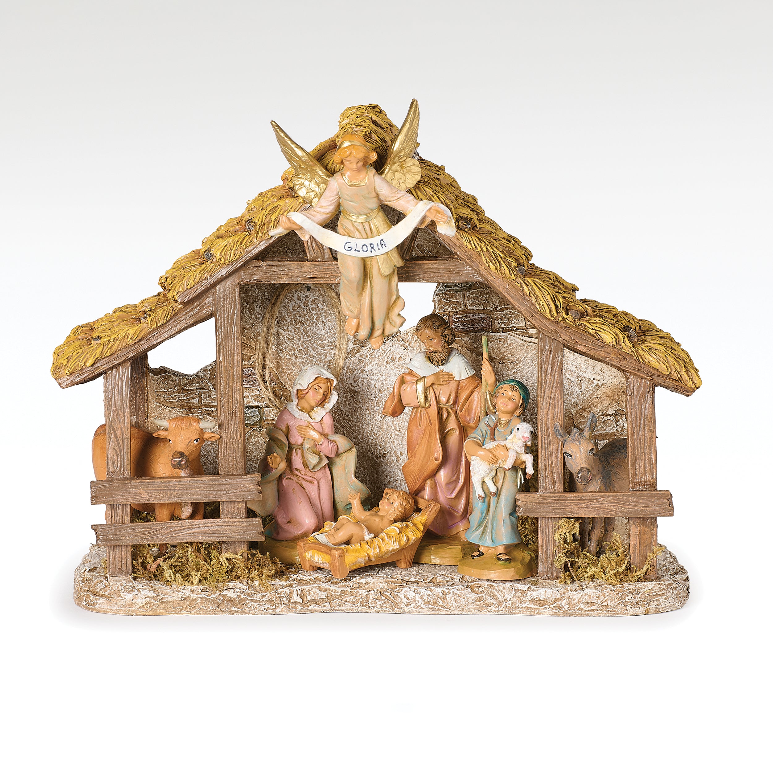 Fontanini 7-PC Nativity Set with Resin Stable - 5" Scale