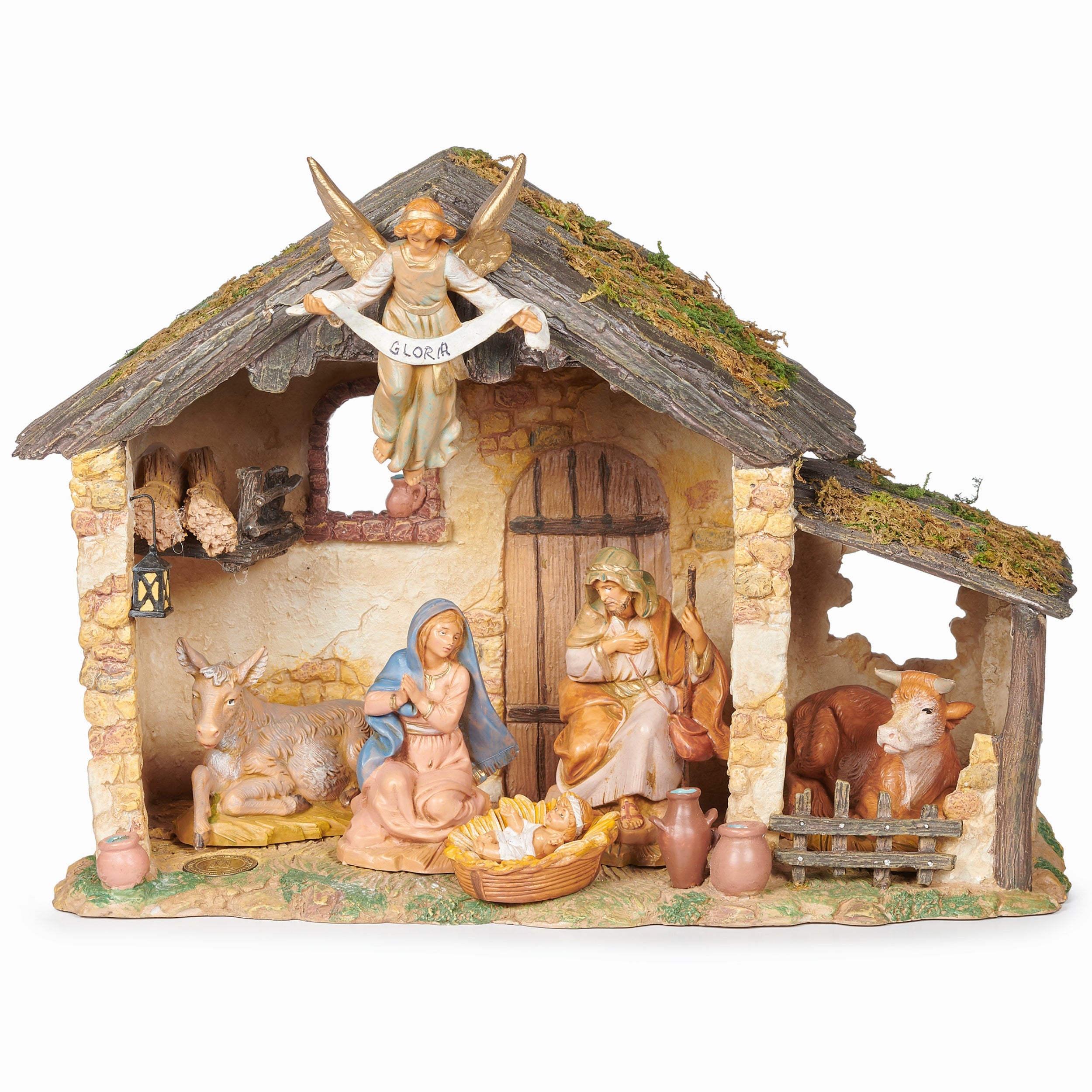 Fontanini 6-PC Lighted Nativity Set with Resin Stable - 5" Scale