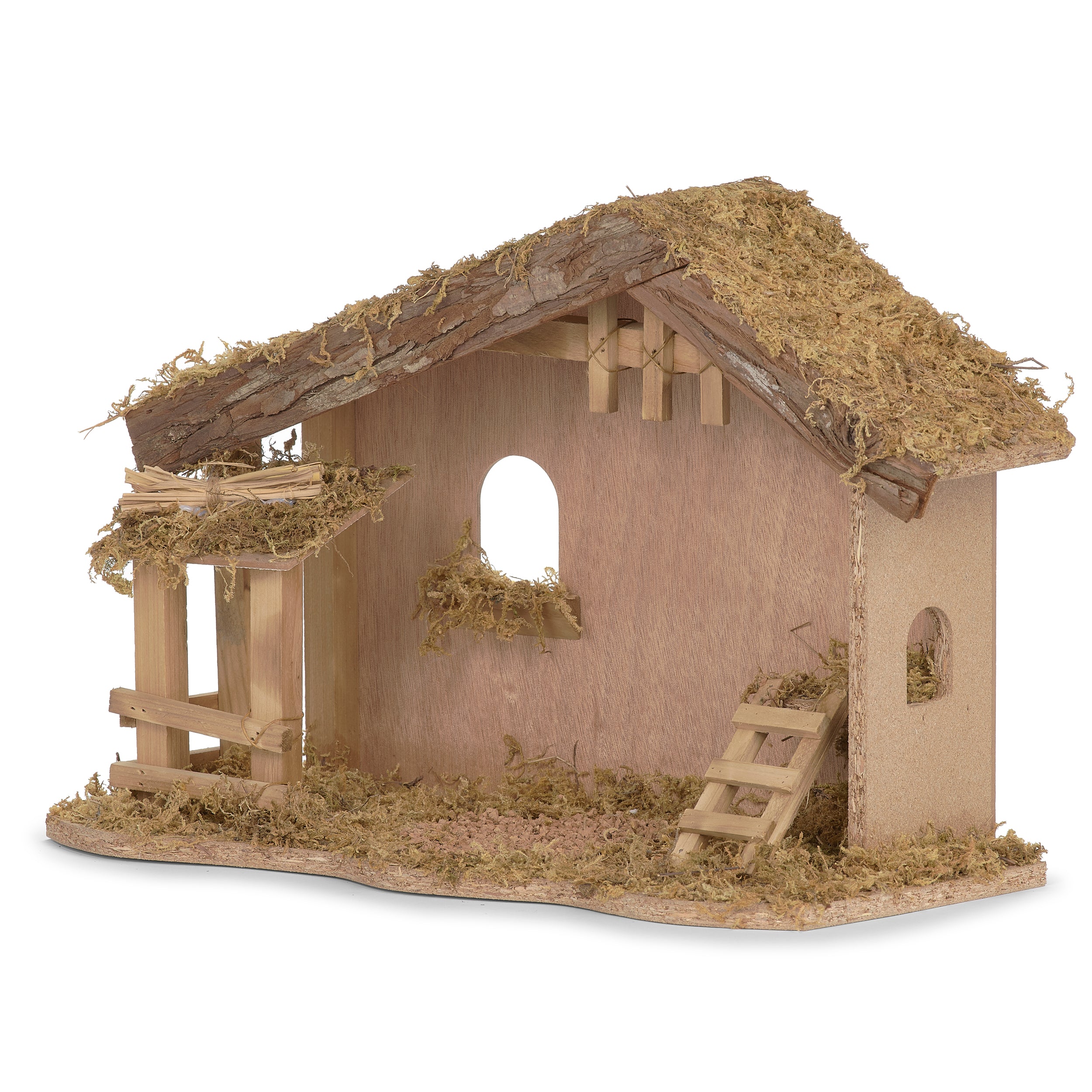 Fontanini Rustic Wooden Nativity Stable - 5" Scale