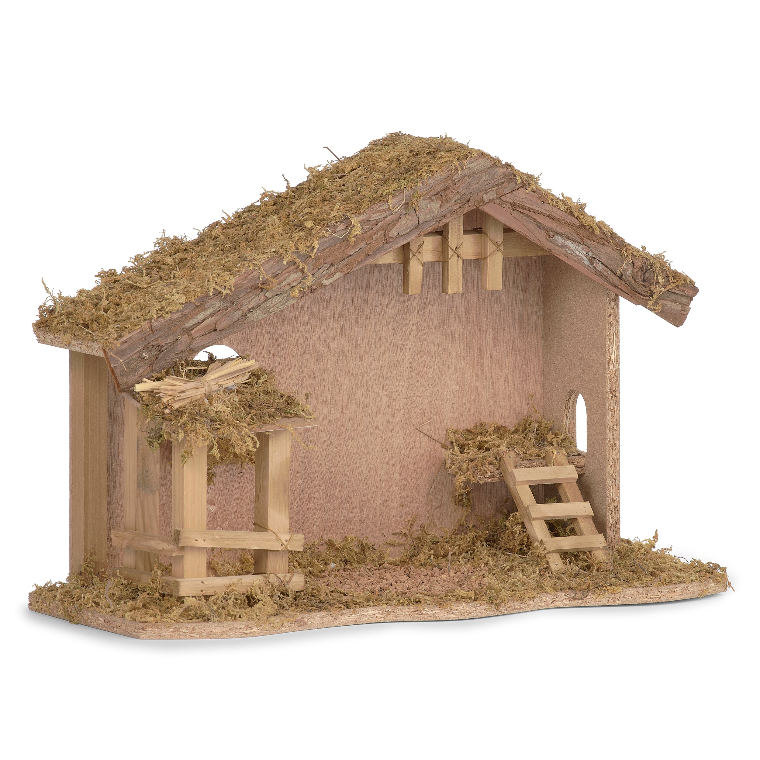 Fontanini Rustic Wooden Nativity Stable - 5" Scale