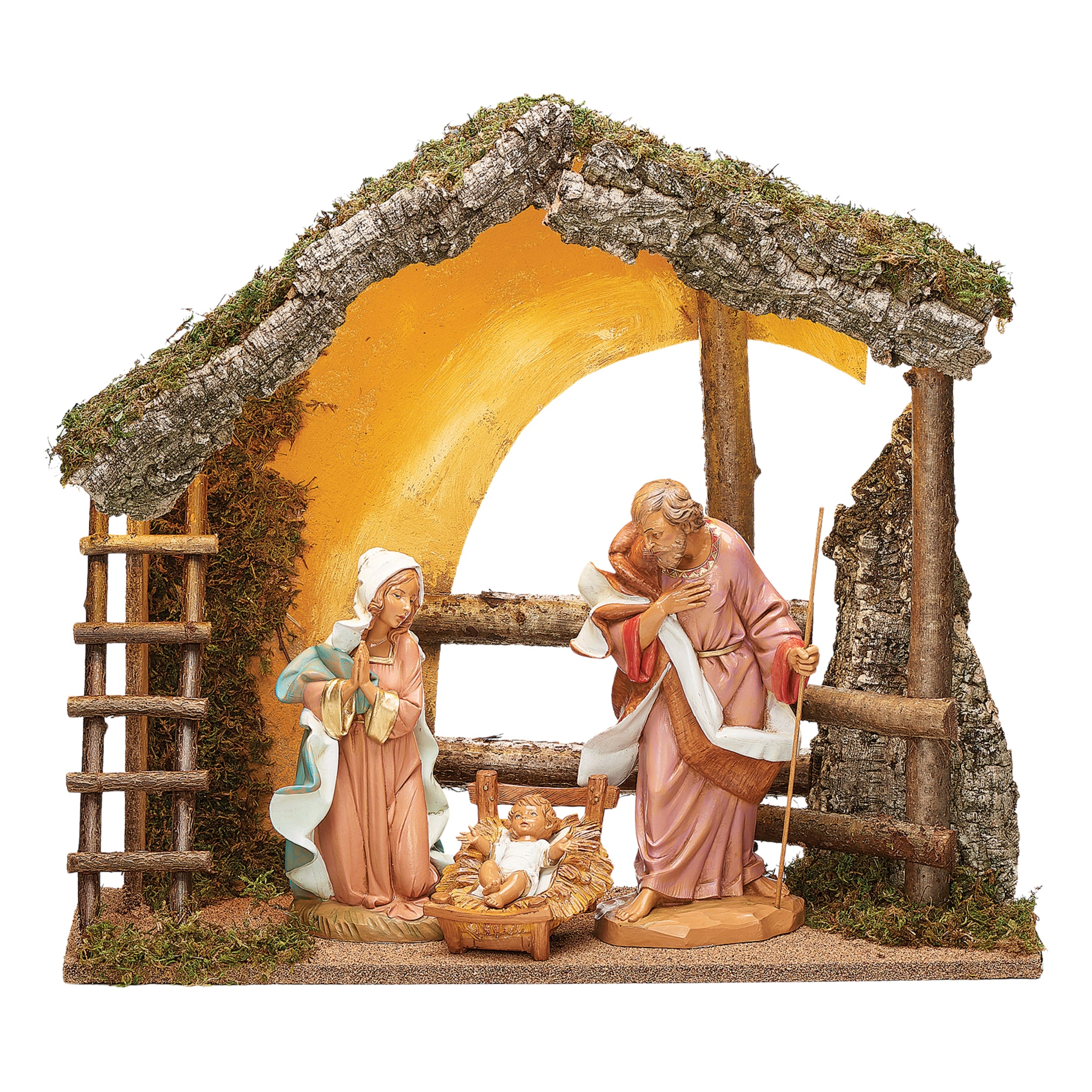 Fontanini 3-PC Lighted Nativity Set with Italian Stable - 12" Scale