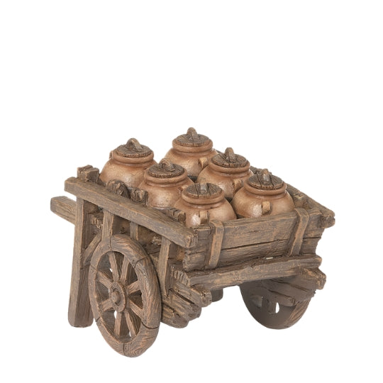 Fontanini Cart with Pots - 5" Scale