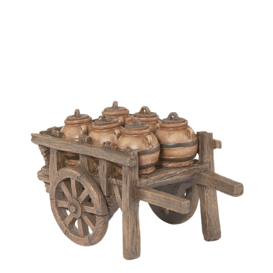 Fontanini Cart with Pots - 5" Scale