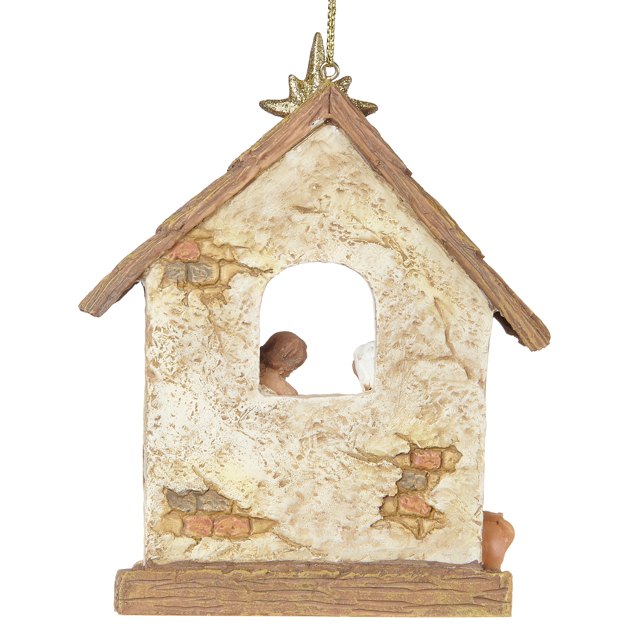 Fontanini Peace on Earth Nativity Ornament with Stable & Star