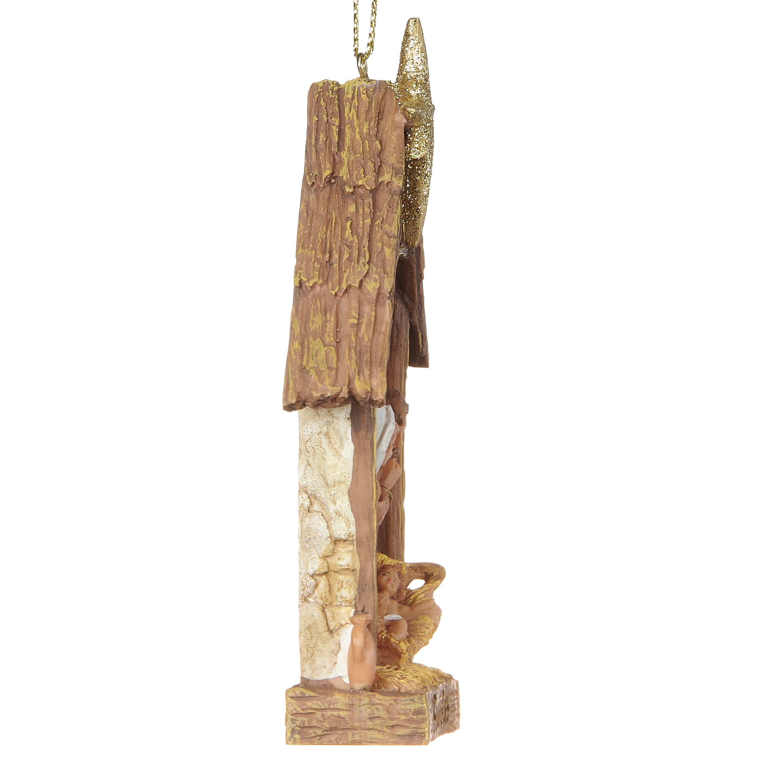 Fontanini Peace on Earth Nativity Ornament with Stable & Star