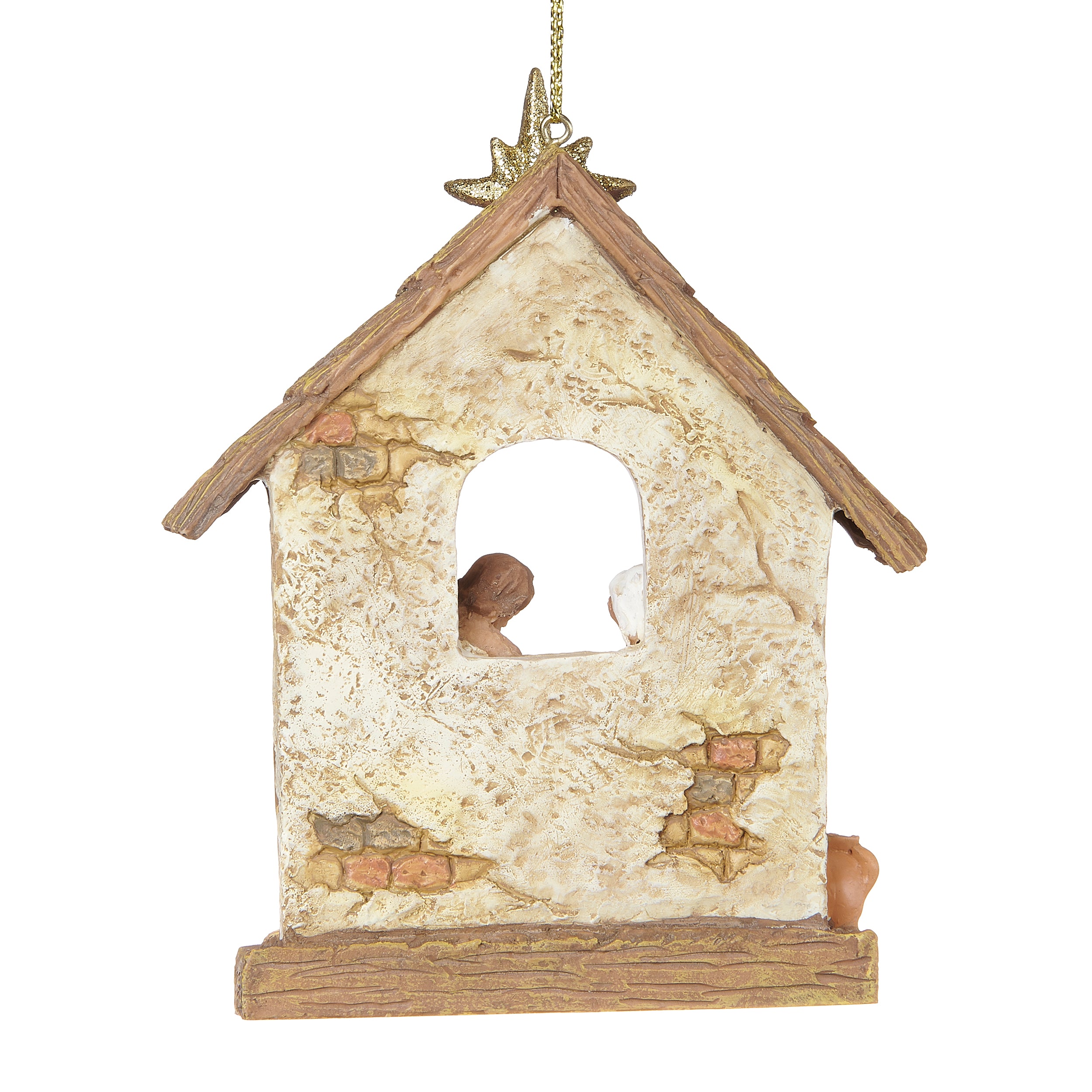 Fontanini Peace on Earth Nativity Ornament with Stable & Star