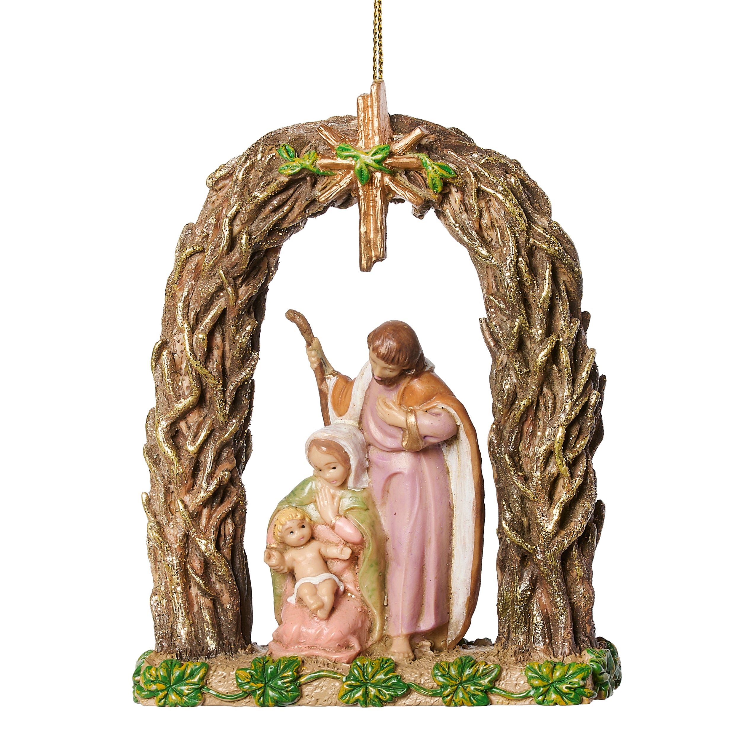 Fontanini Holy Family with Twig Arch Ornament