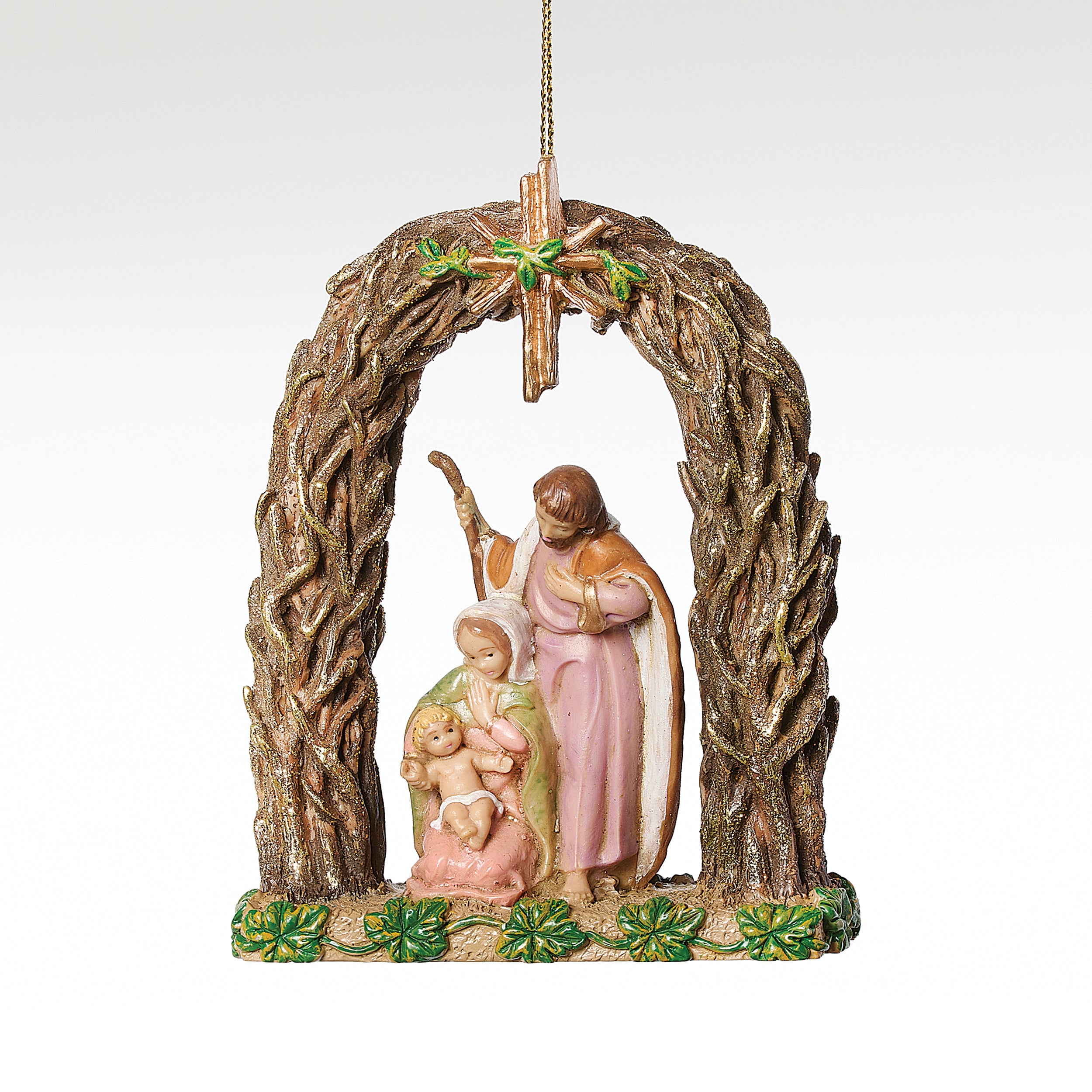 Fontanini Holy Family with Twig Arch Ornament