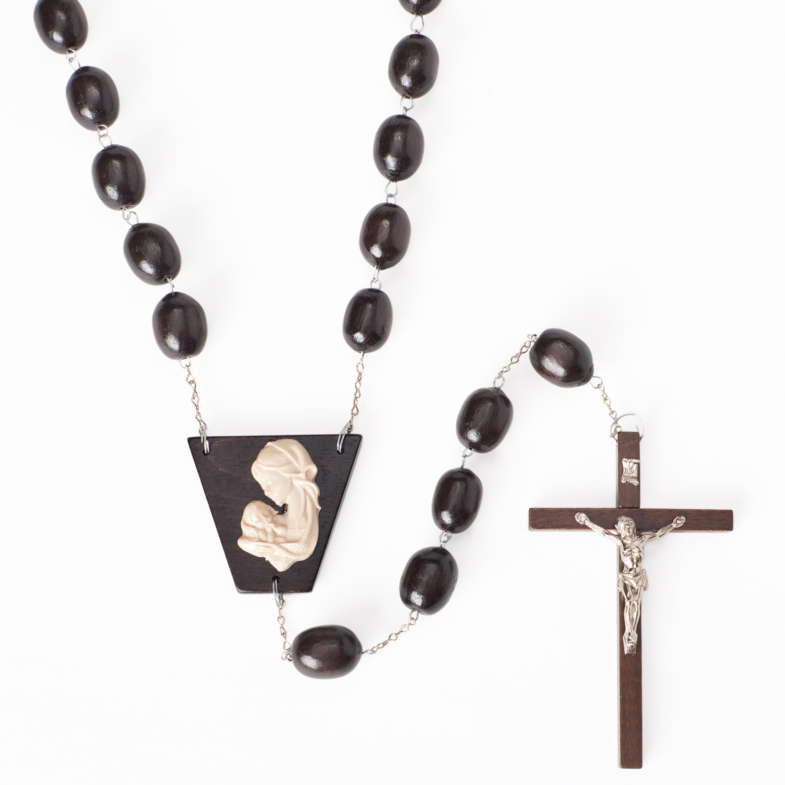 Brown Wood Wall Rosary
