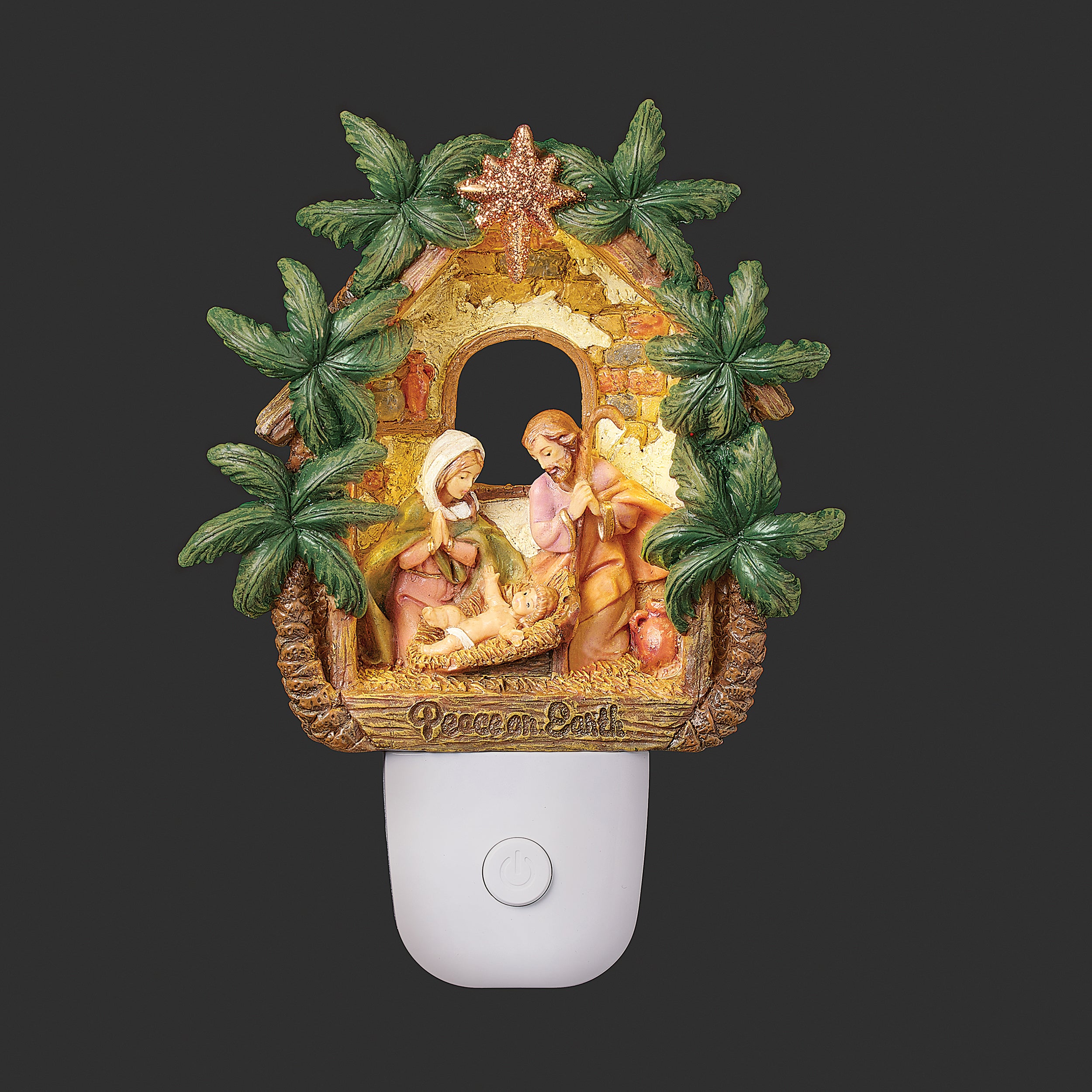 Fontanini Holy Family with Palms Night-Light