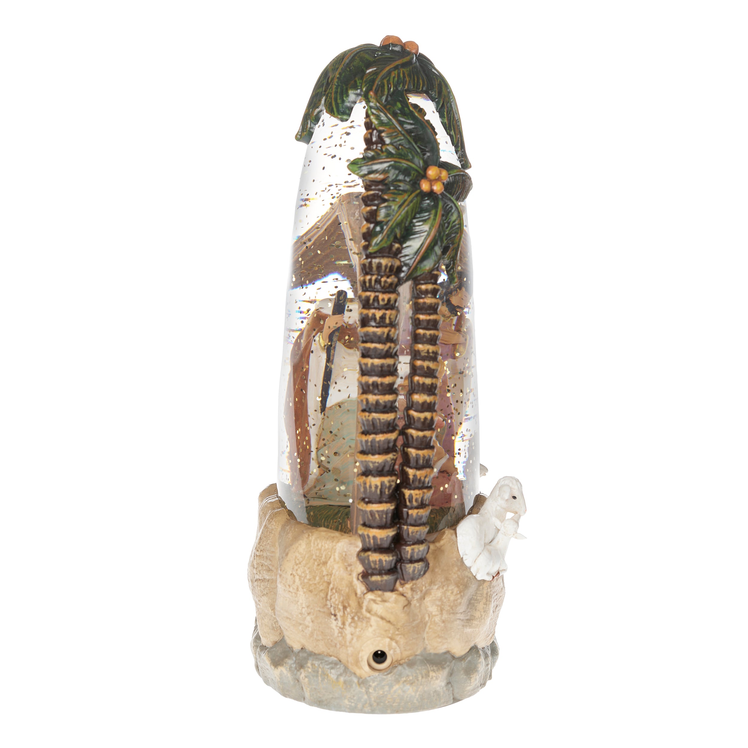 Fontanini Lighted Swirl Palm Nativity Stable - Confetti Lites
