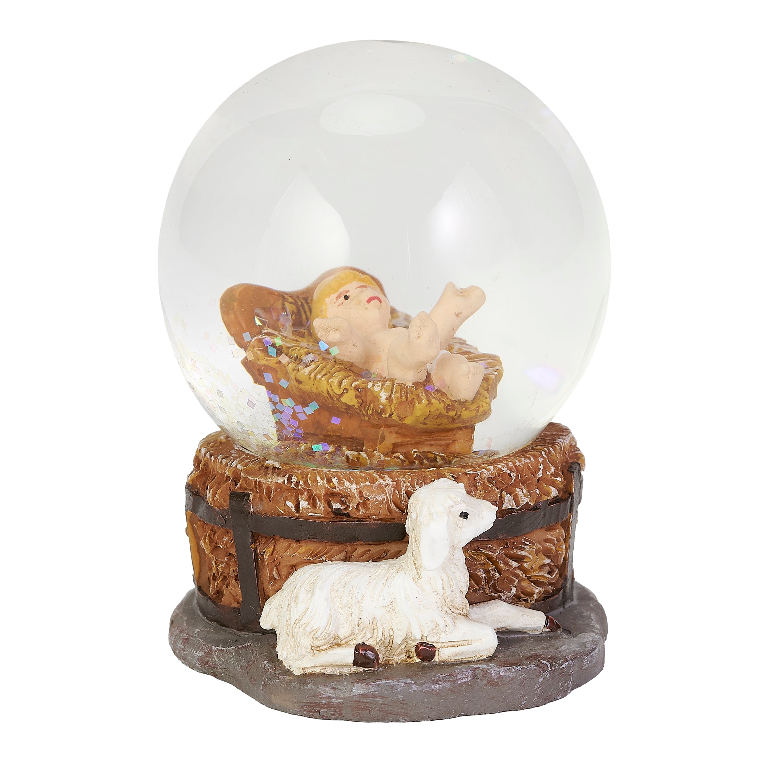 Fontanini Baby Jesus Manger Mini Glitterdome