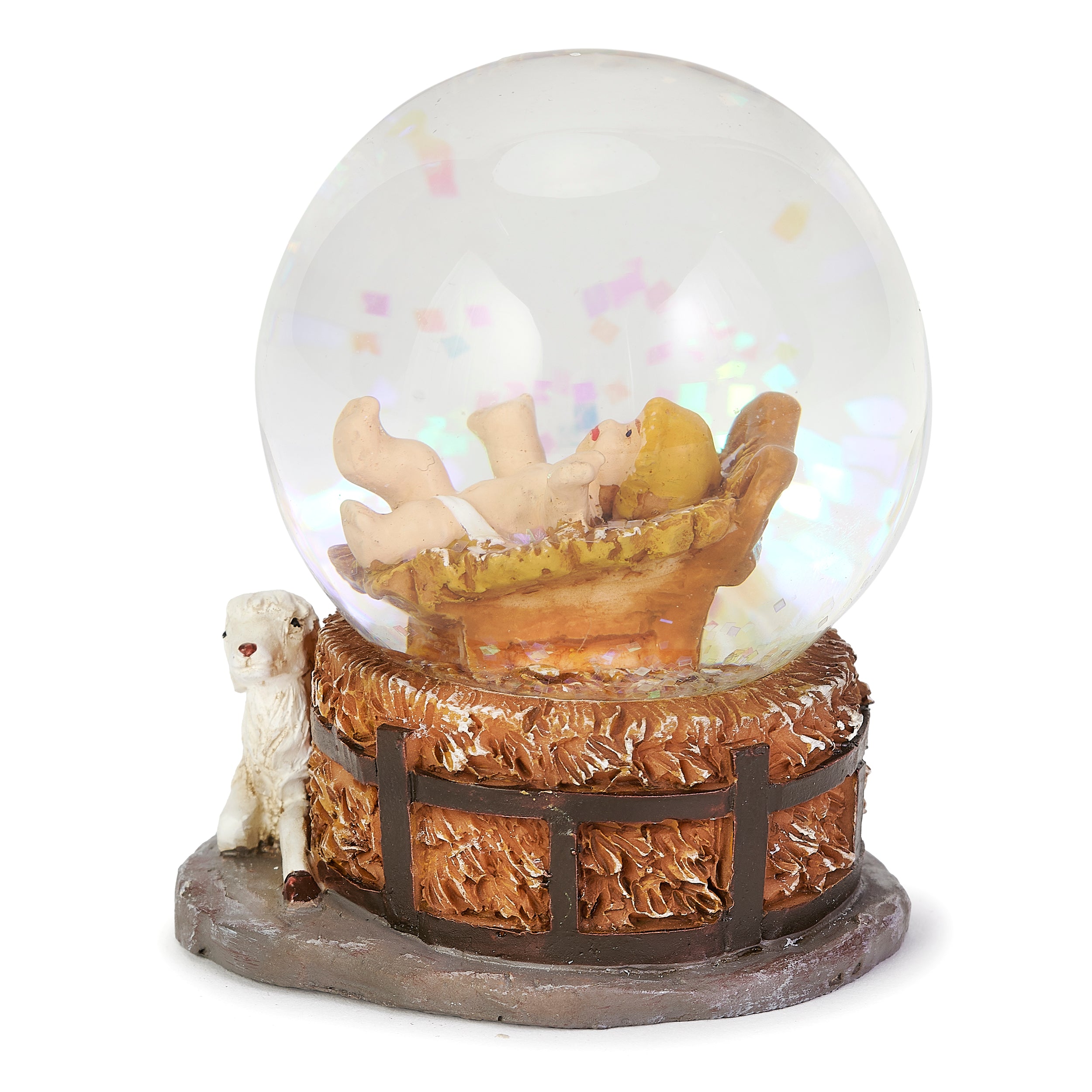 Fontanini Baby Jesus Manger Mini Glitterdome