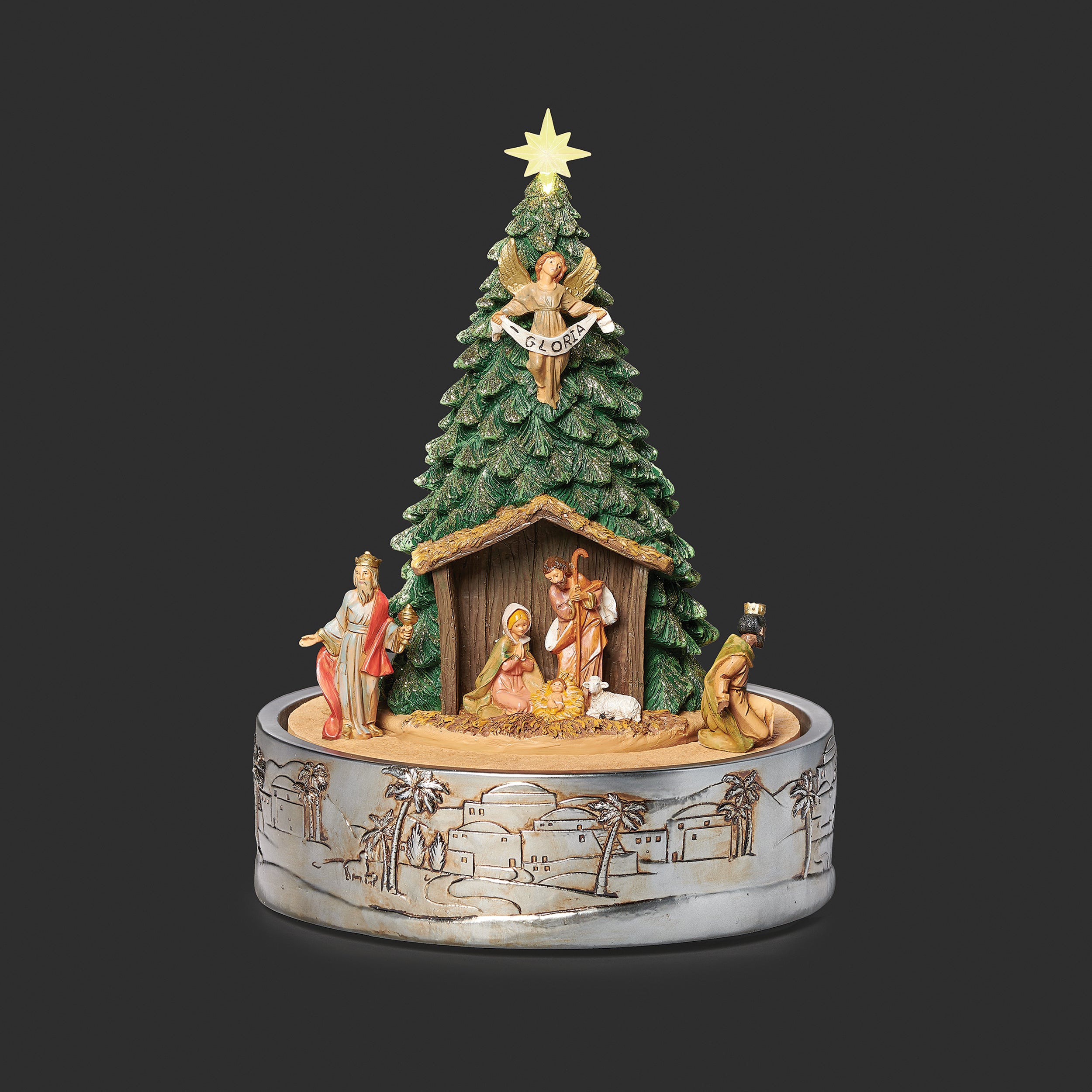Fontanini Musical Nativity Tree - "Joy to the World" Tune