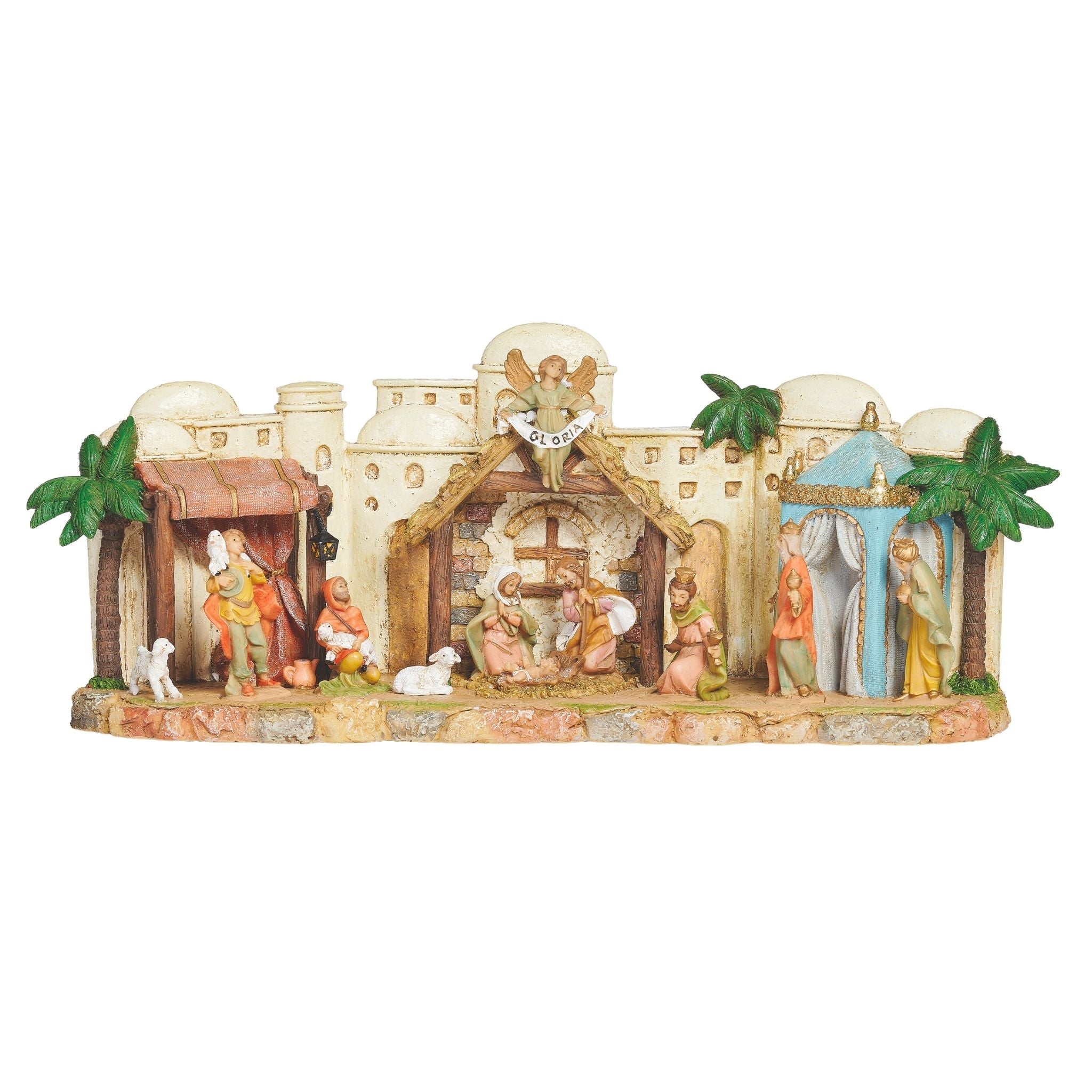 Fontanini Musical Bethlehem Town Nativity Scene –  “O Little Town of Bethlehem” Tune
