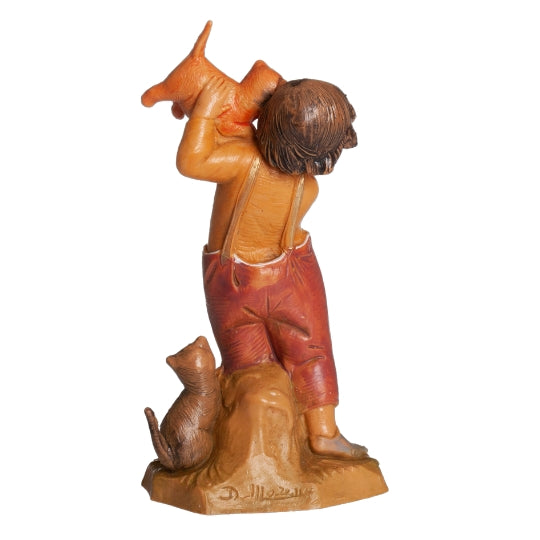 Fontanini Seth the Boy with Cats - 5" Scale