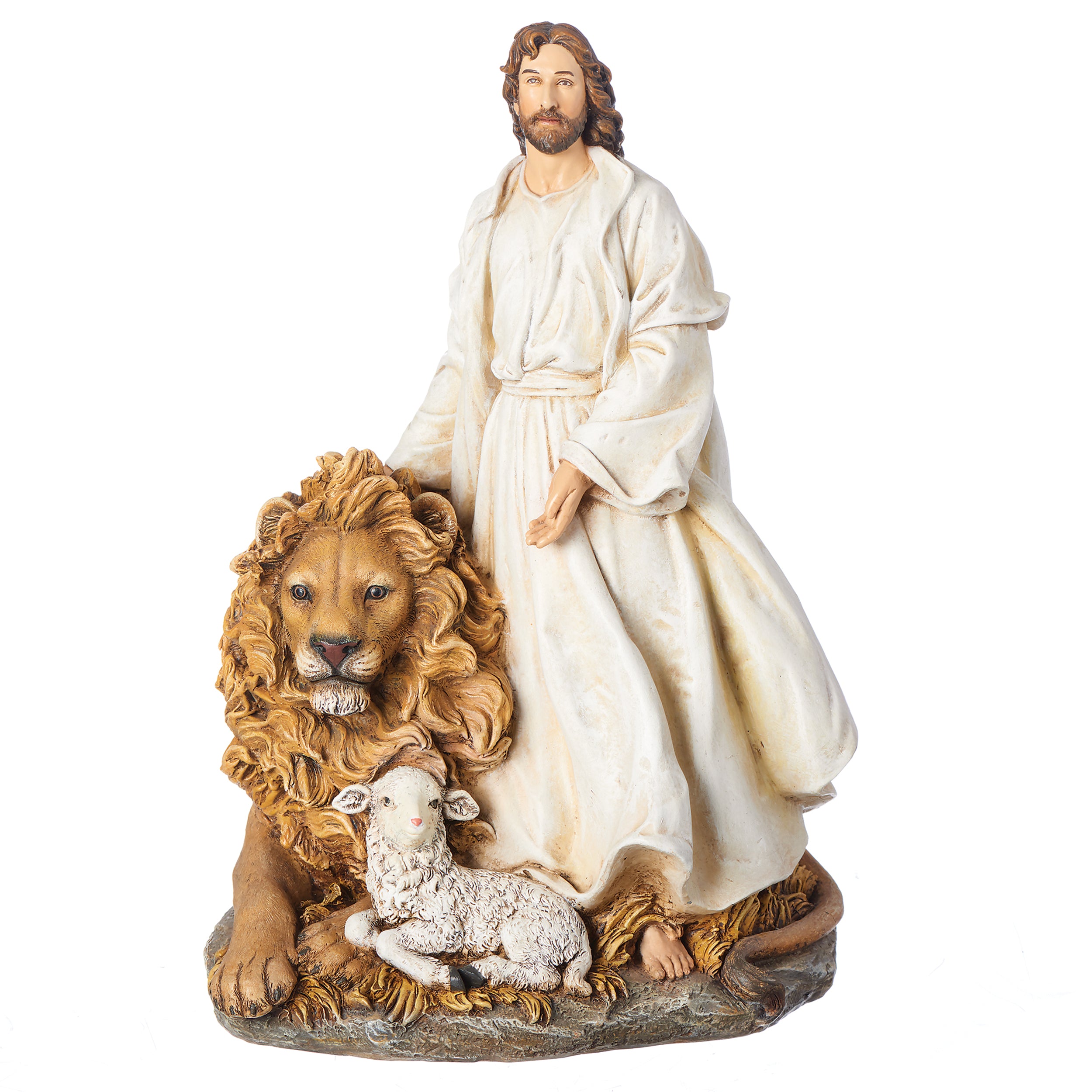 Joseph's Studio Jesus with Lion & Lamb Figure - Life of Christ