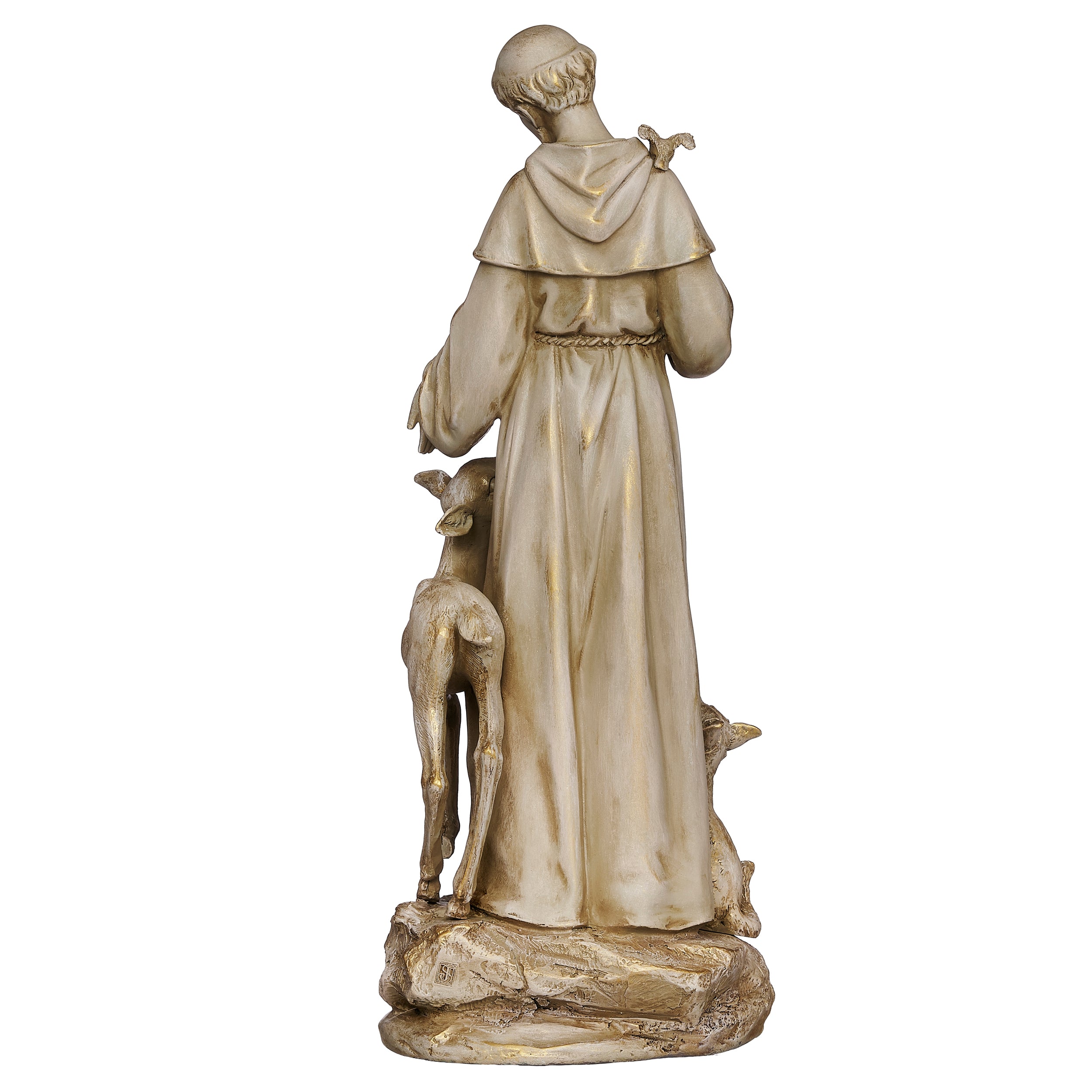 Joseph's Studio  St. Francis Figure with Antique Gold Finish - Renaissance Collection
