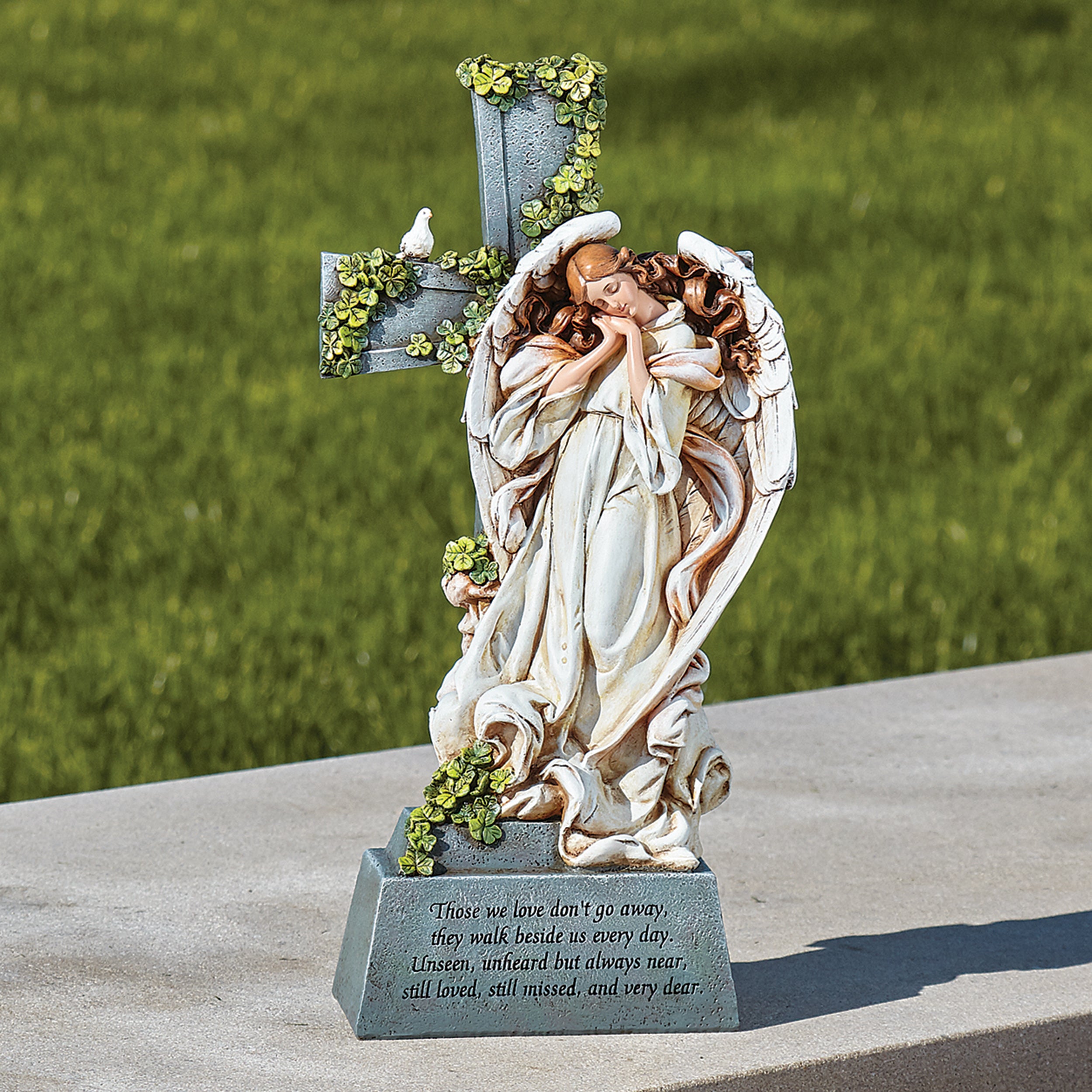 Joseph's Studio Irish Memorial Angel Cross Garden Statue