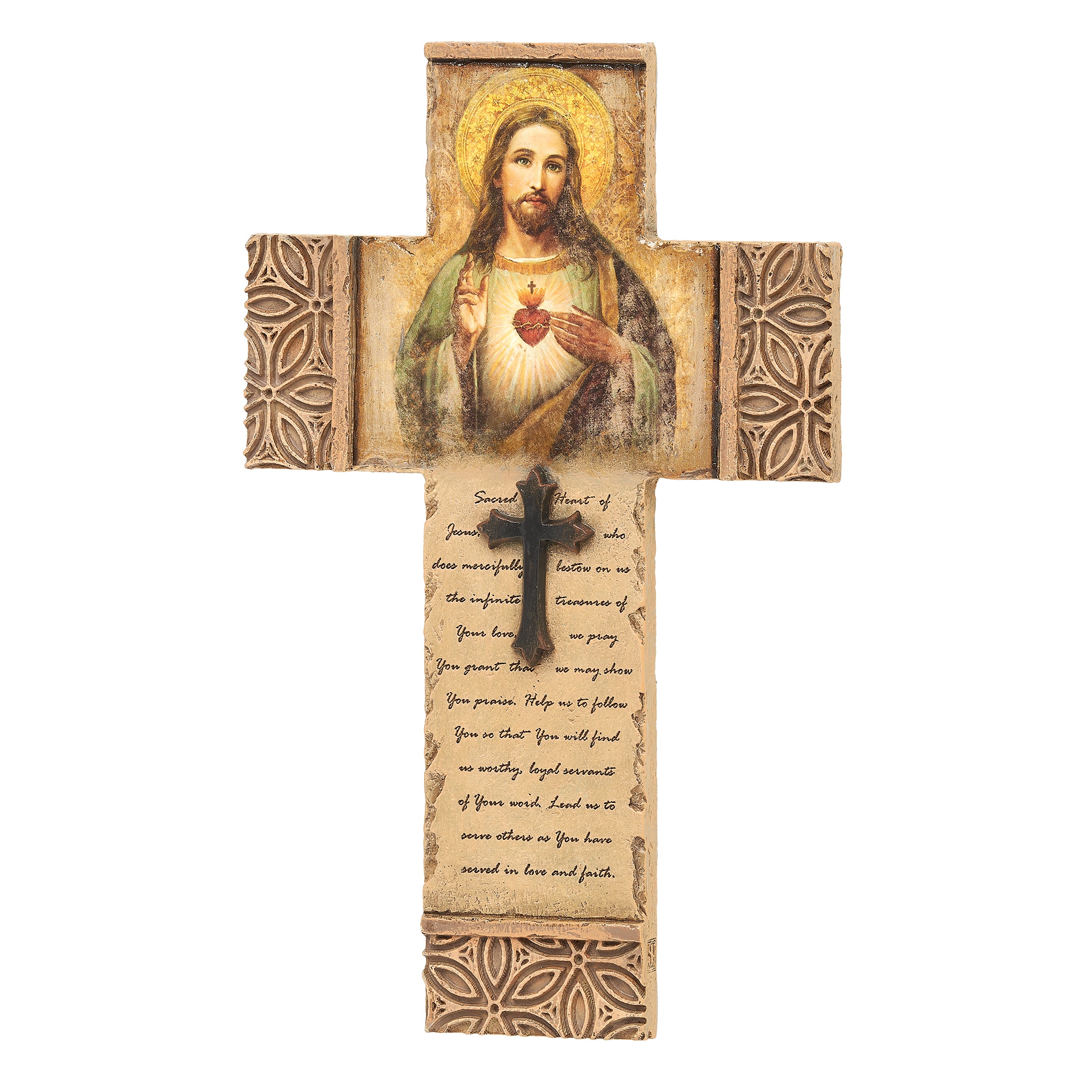 Joseph's Studio Devotional Ornate Sacred Heart Cross