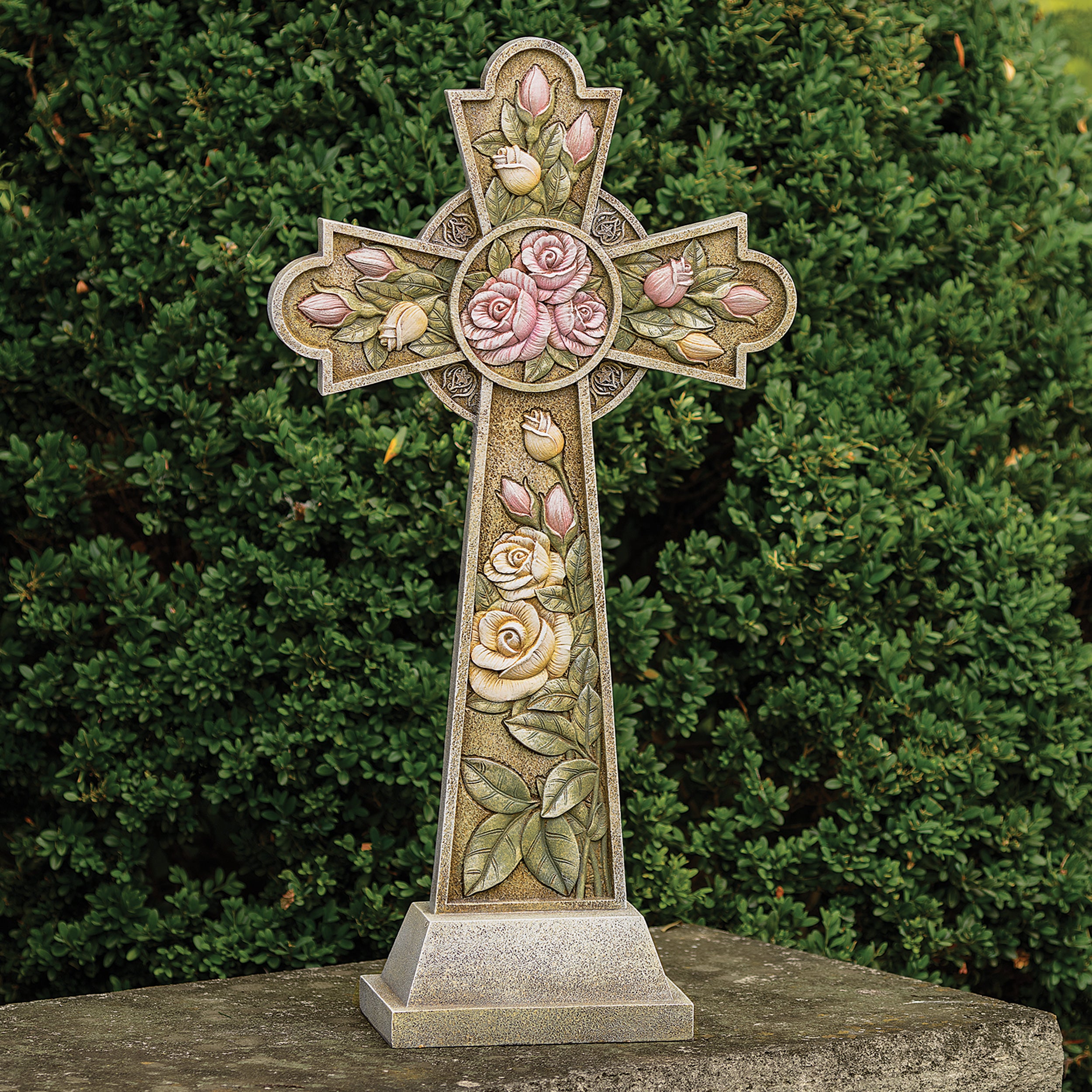 Joseph's Studio Garden Cross with Roses
