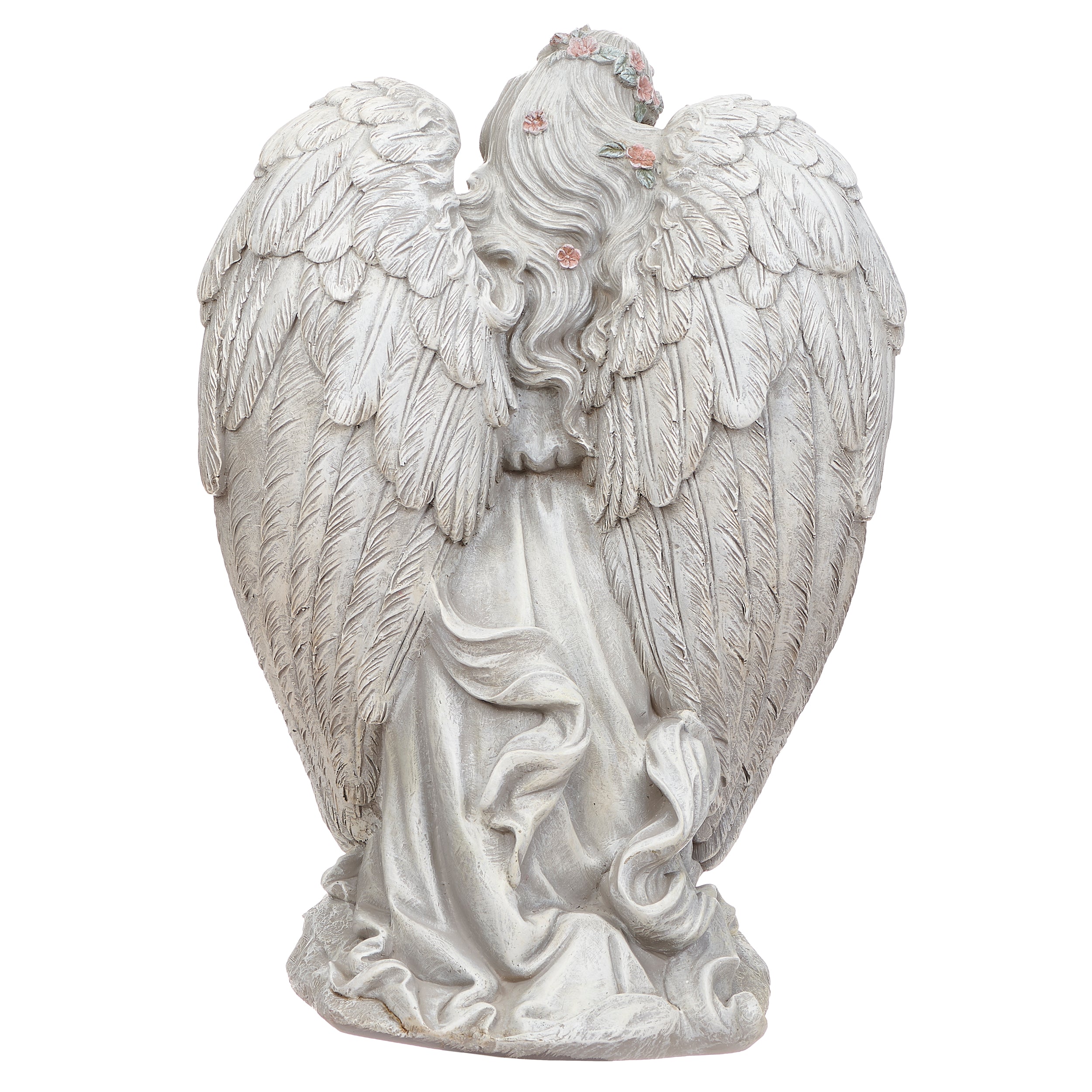 Joseph's Studio Kneeling Angel Holding Flowers Garden Statue