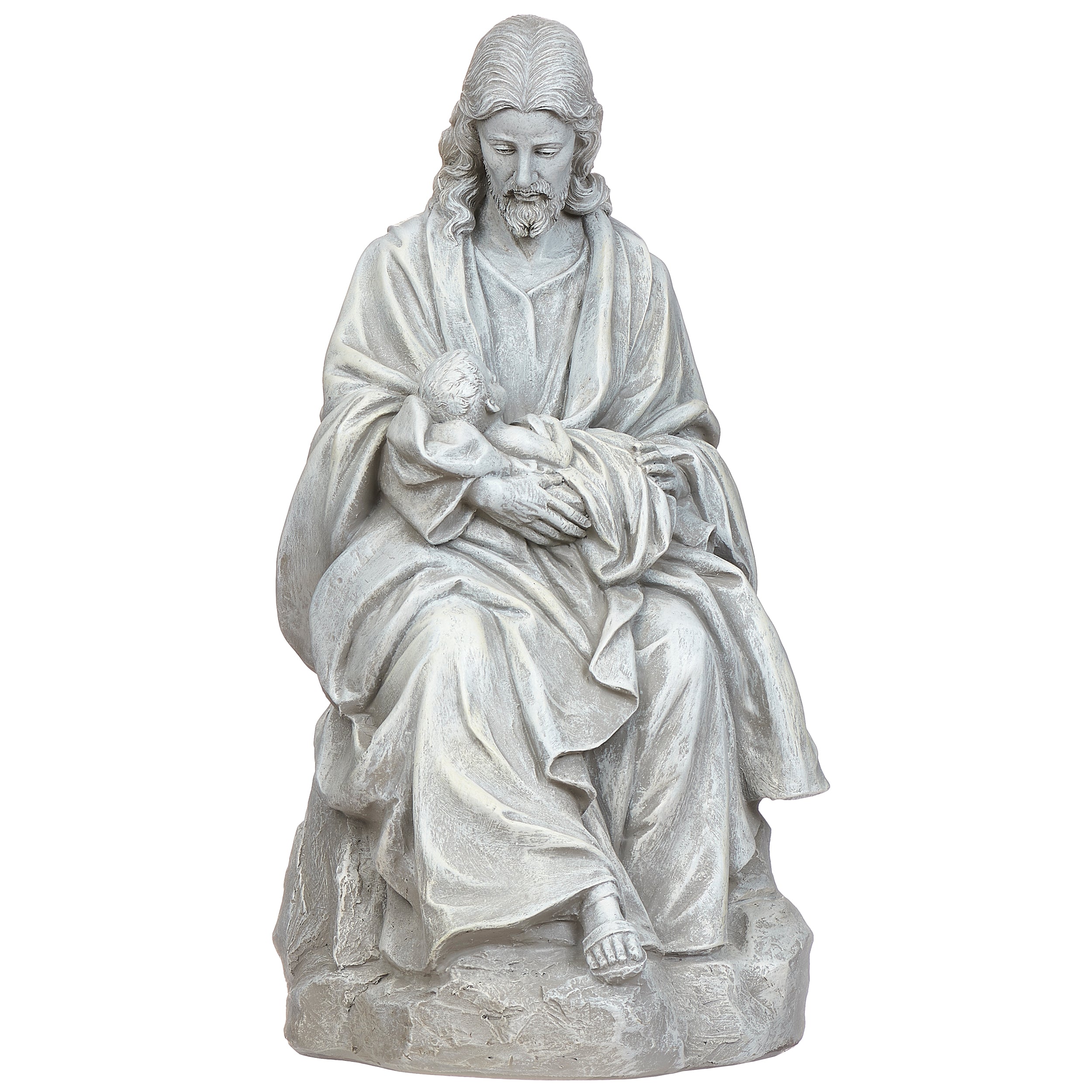 Joseph's Studio Jesus Holding Baby Garden Statue