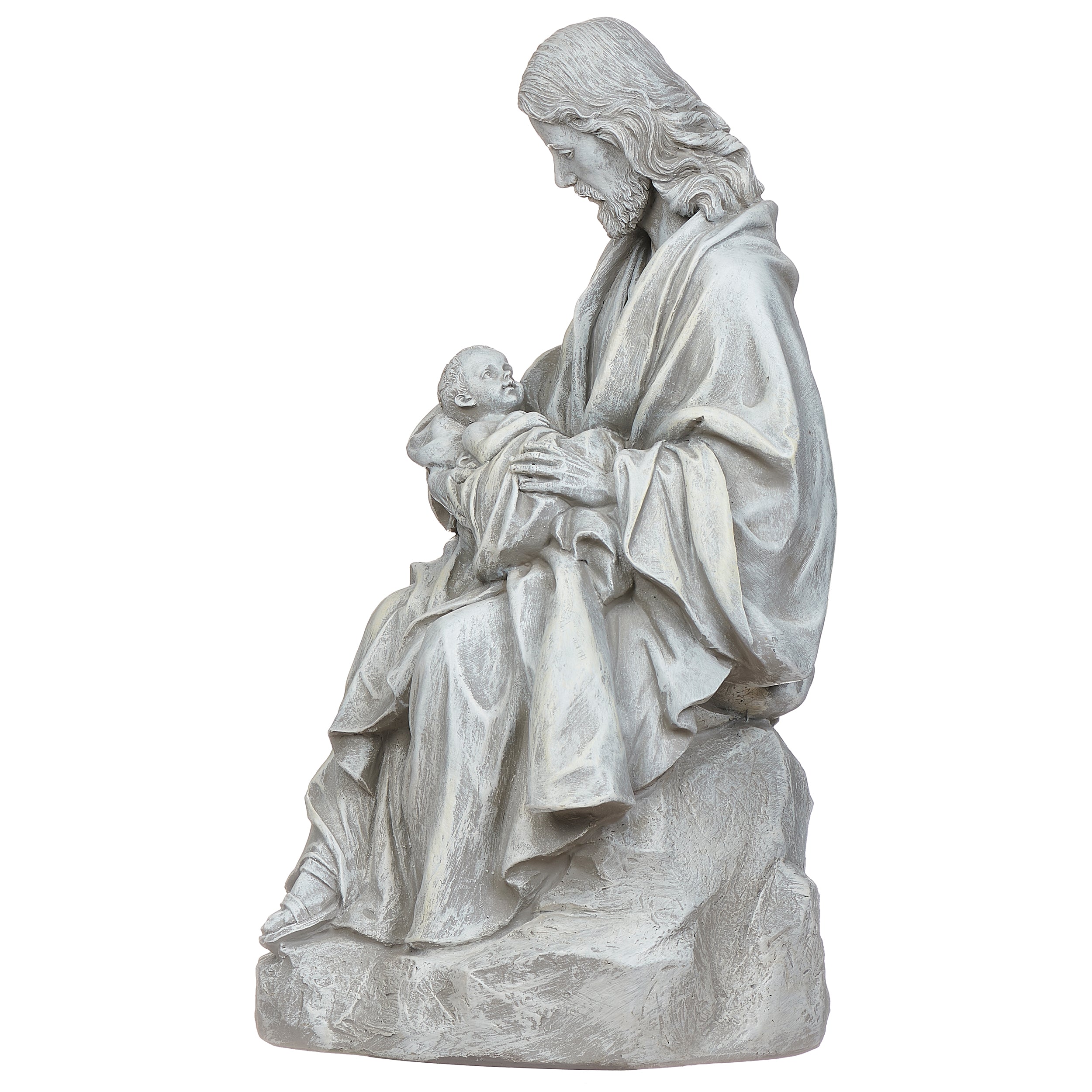 Joseph's Studio Jesus Holding Baby Garden Statue