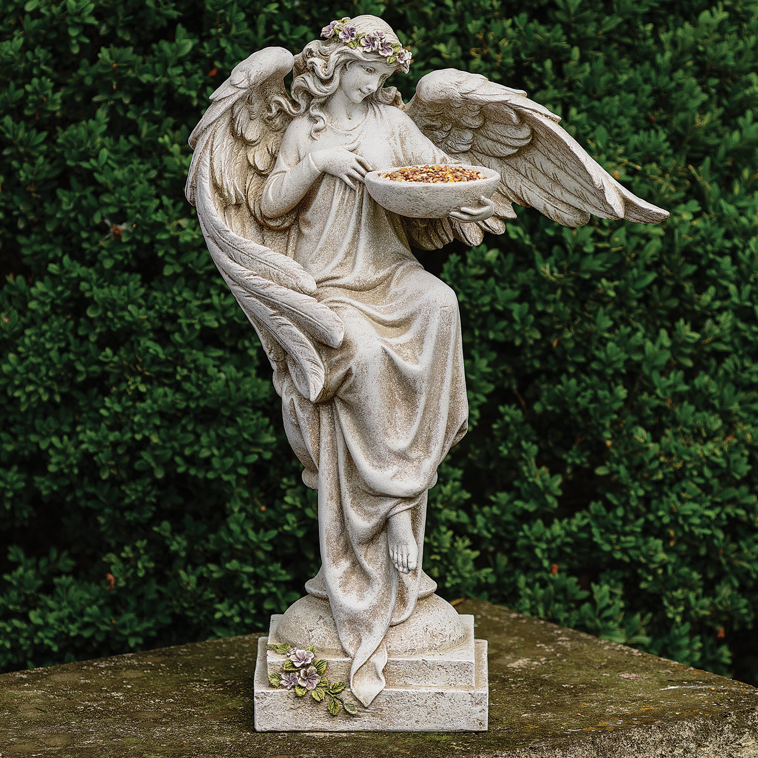 Joseph's Studio Angel with Bird Bath Statue