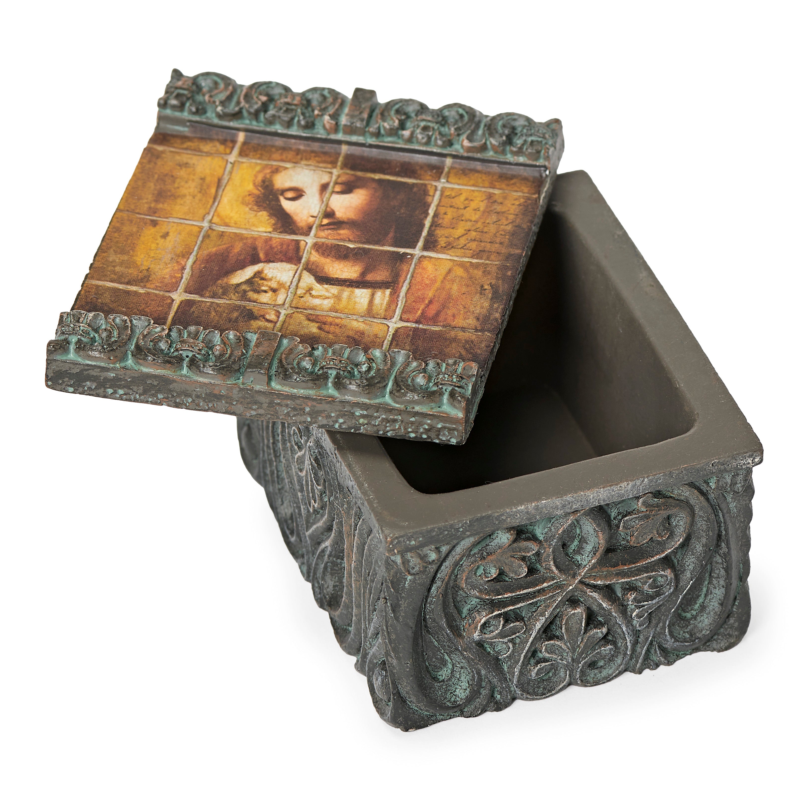 Joseph’s Studio Tile Art Jesus & Lamb Keepsake Box