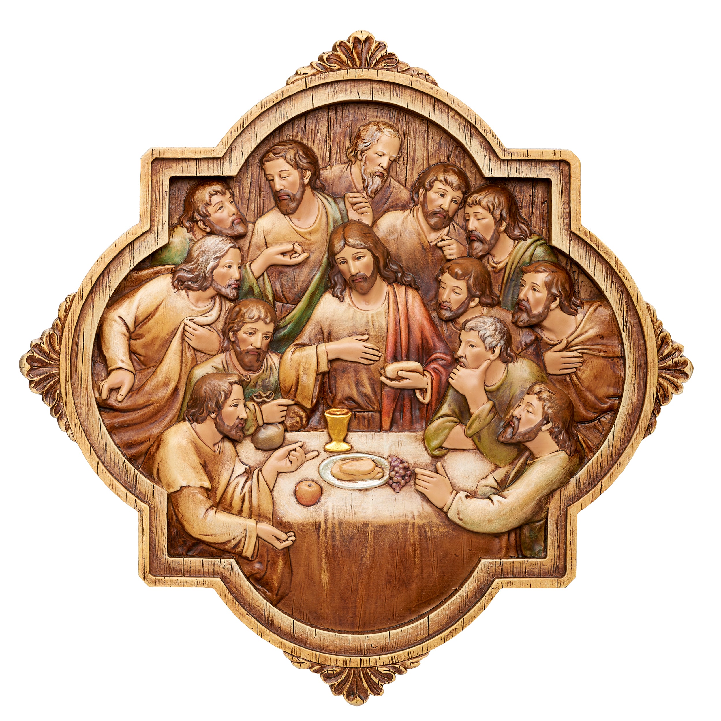 Dicksons The Last Supper – Decorazione Da Parete Con Cornice Effetto Shadowbox, MDF Marrone E Vetro, Versetto Biblico