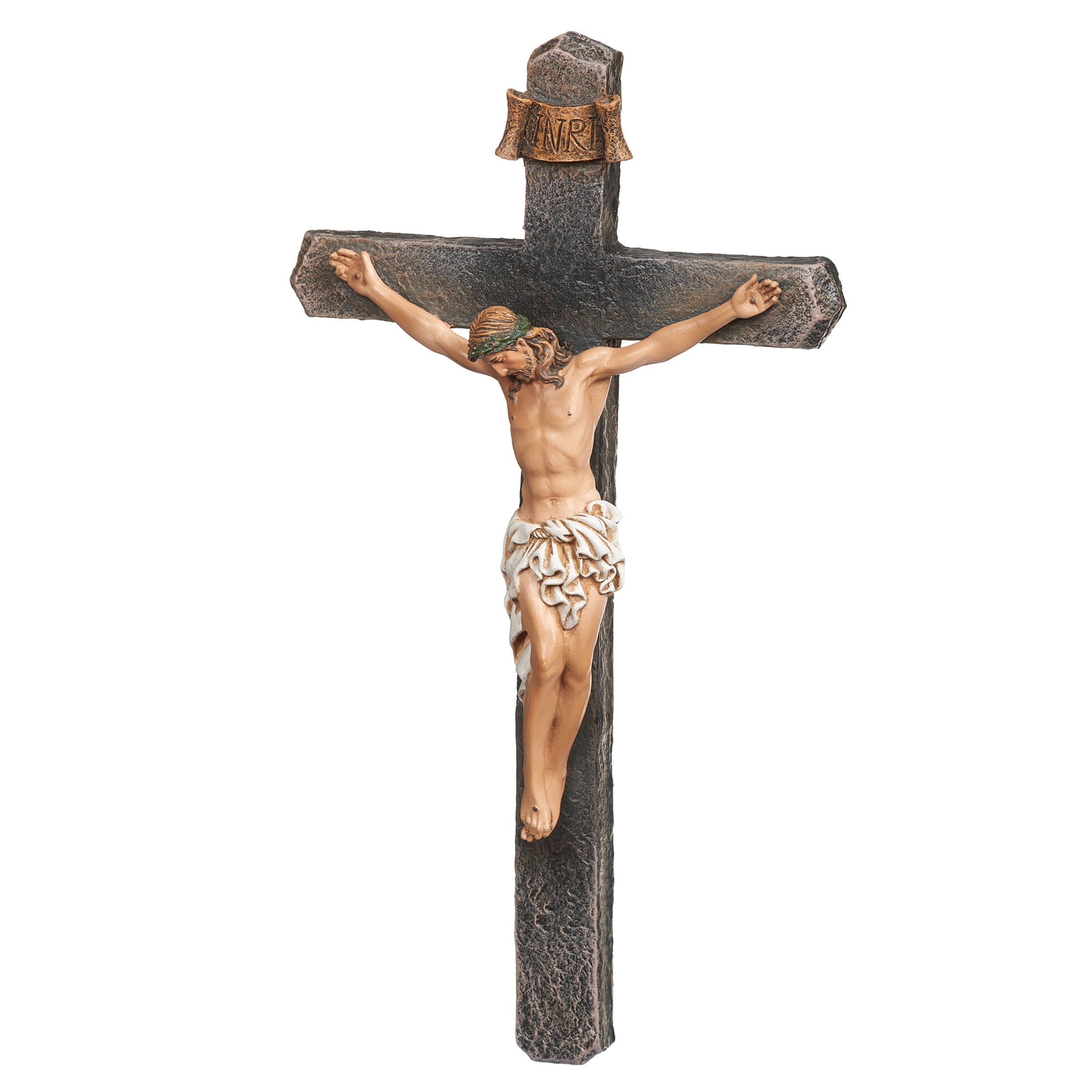 Joseph's Studio Black Crucifix with INRI Plaque