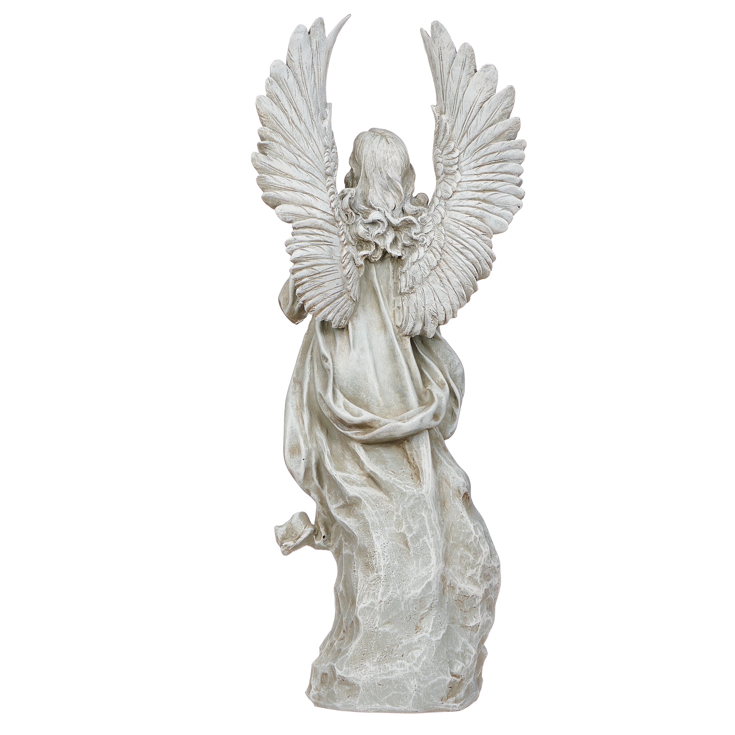 … White Angel … Joseph's Studio Praying Angel with Upswept Wings Garden Statue