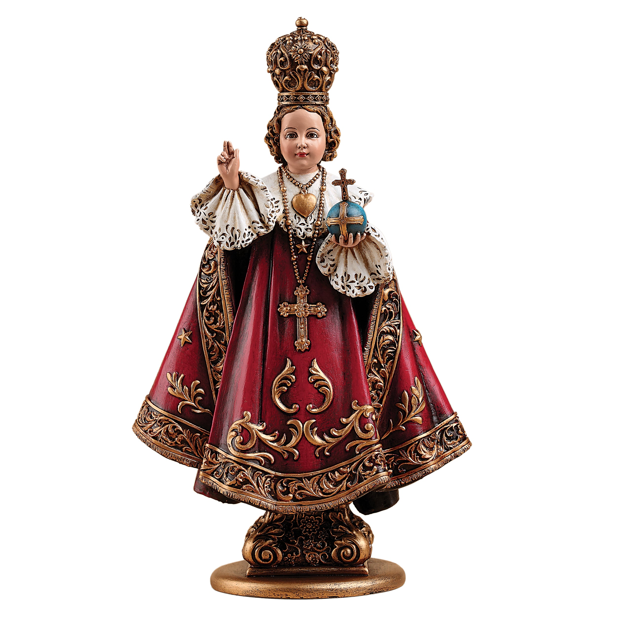 プラハ イエス 王冠 宝珠 王笏ミニチュア3点セット 希少品 Joseph's Studio Infant of Prague Figure - Renaissance Collection