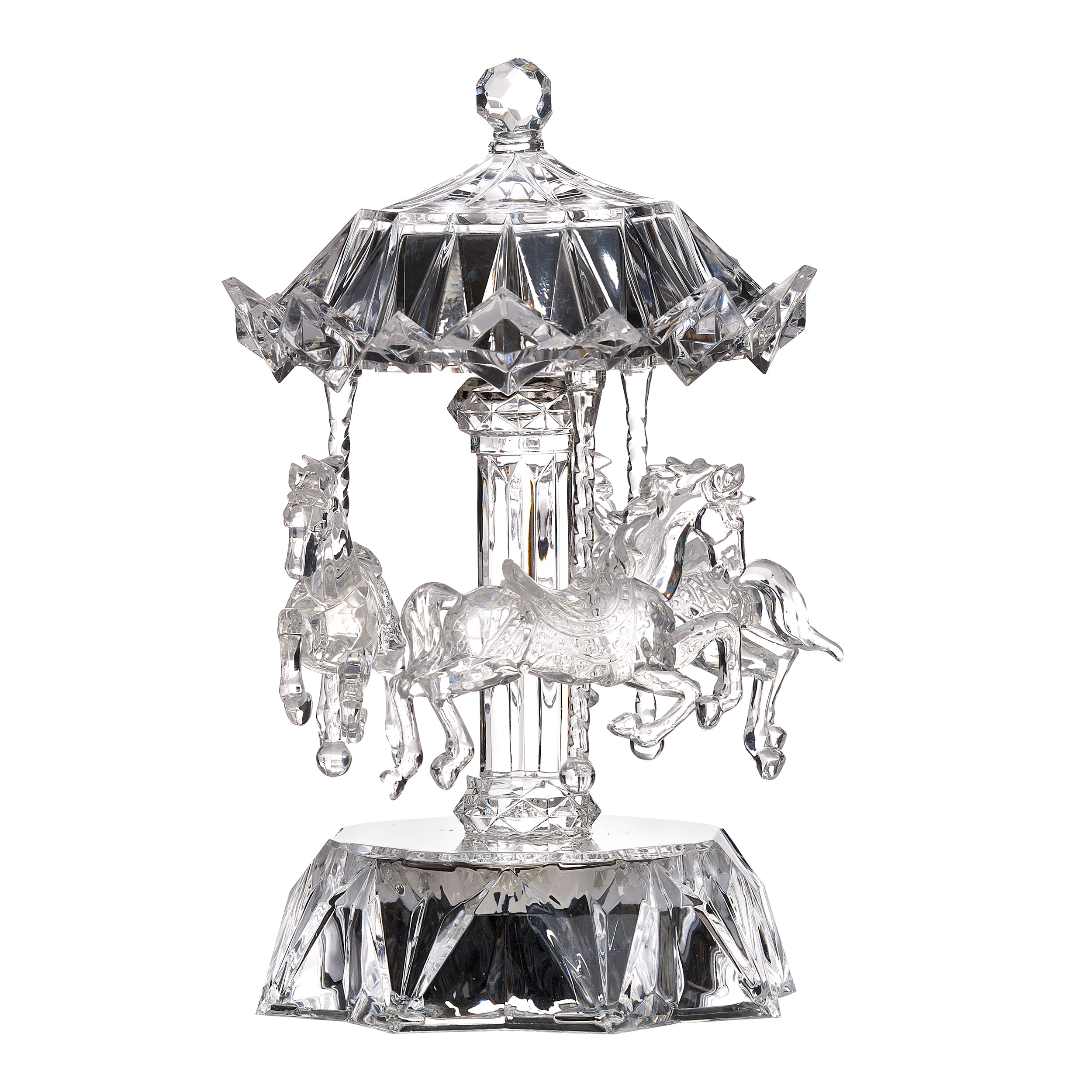 Musical Carousel with Spinning Horses