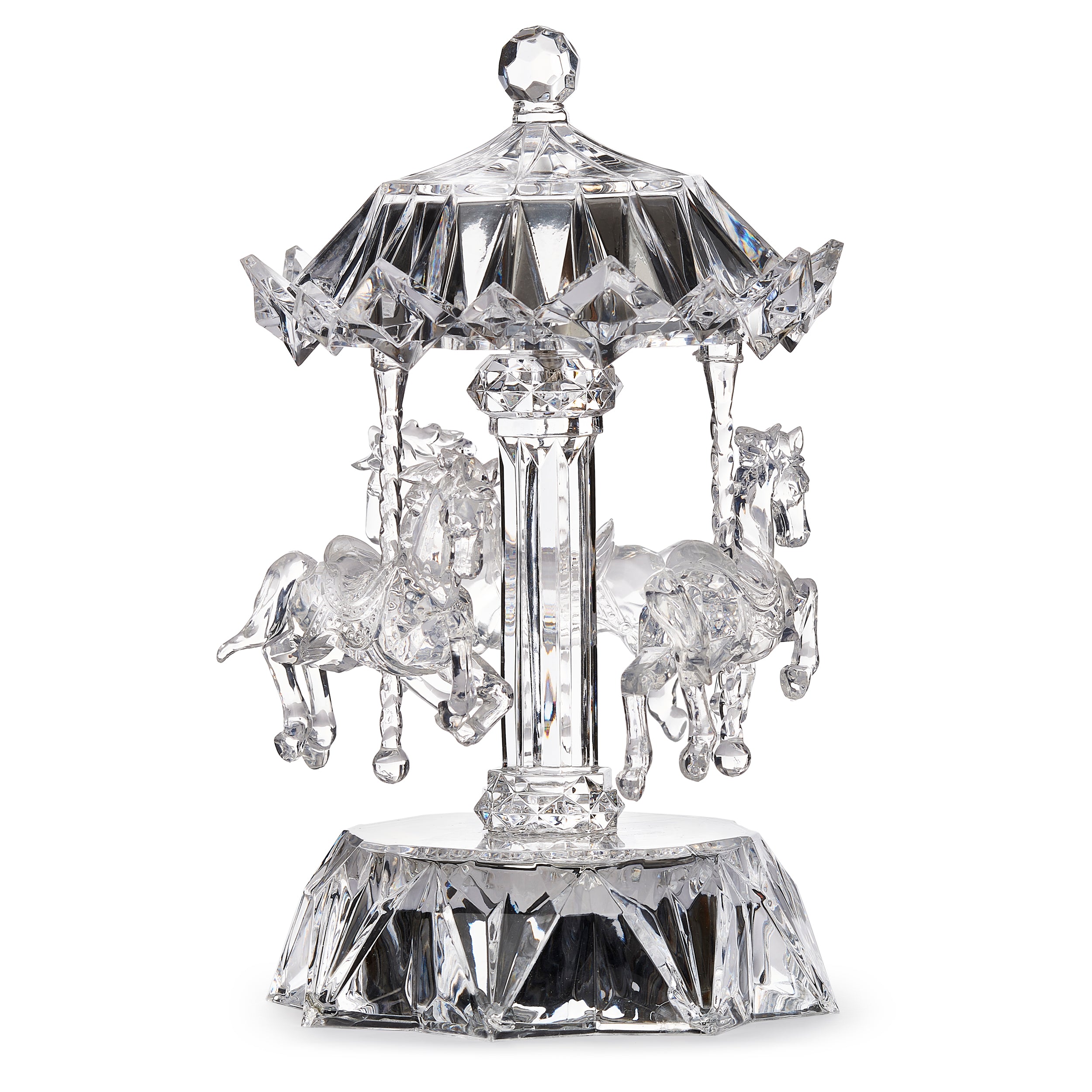 Musical Carousel with Spinning Horses