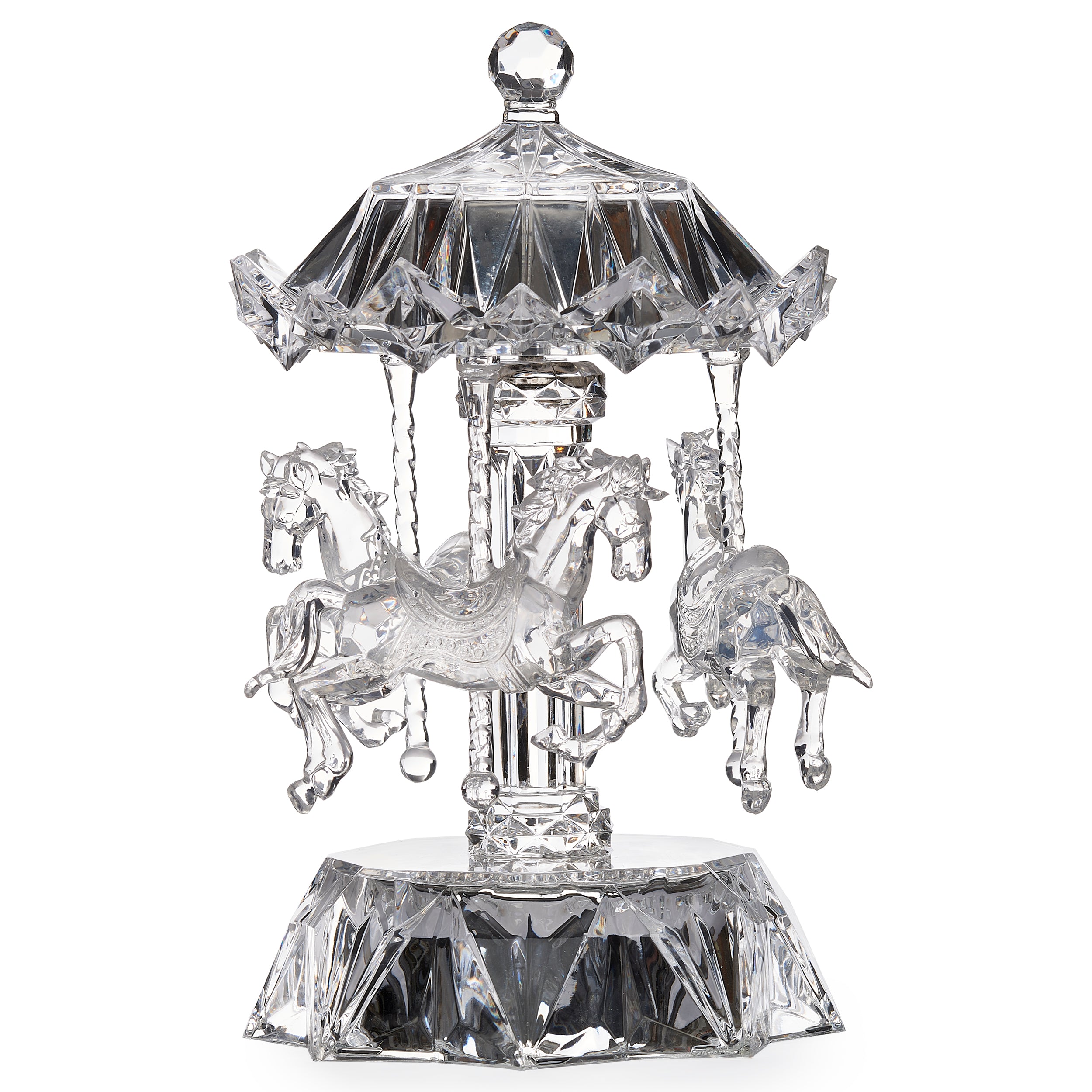 Musical Carousel with Spinning Horses