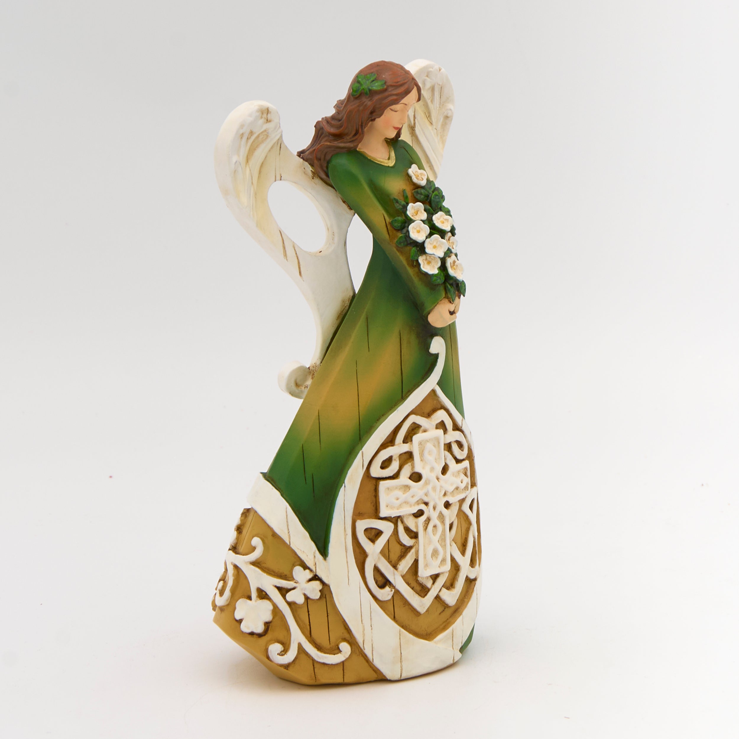 Woodcut Irish Angel Figure