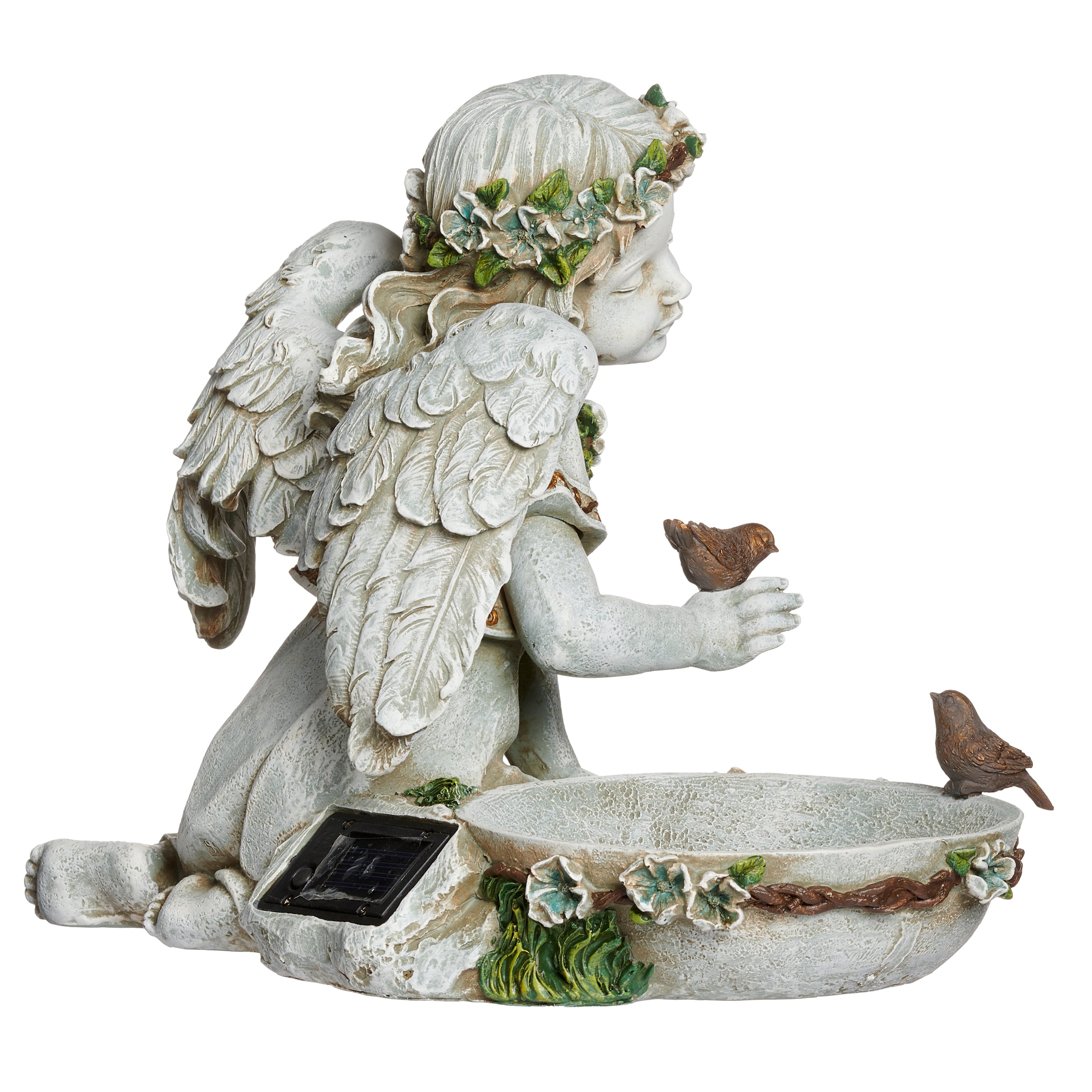 Joseph's Studio Solar Angel Bird Bath Statue