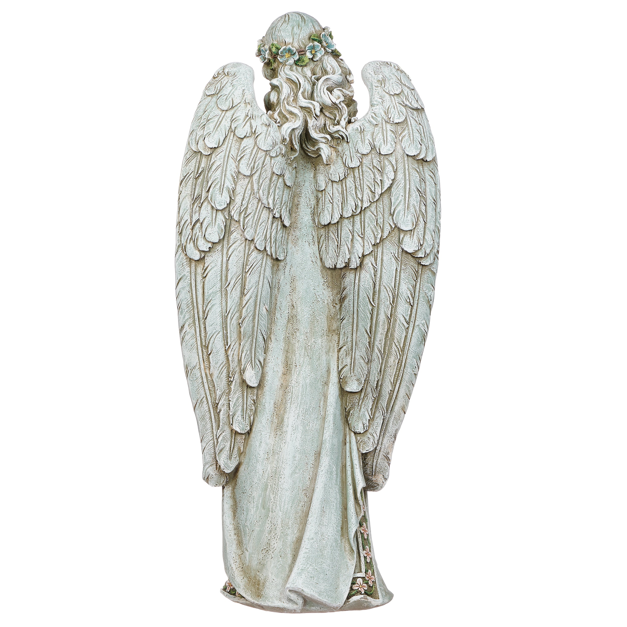 Joseph's Studio Angel Holding Nest Garden Statue