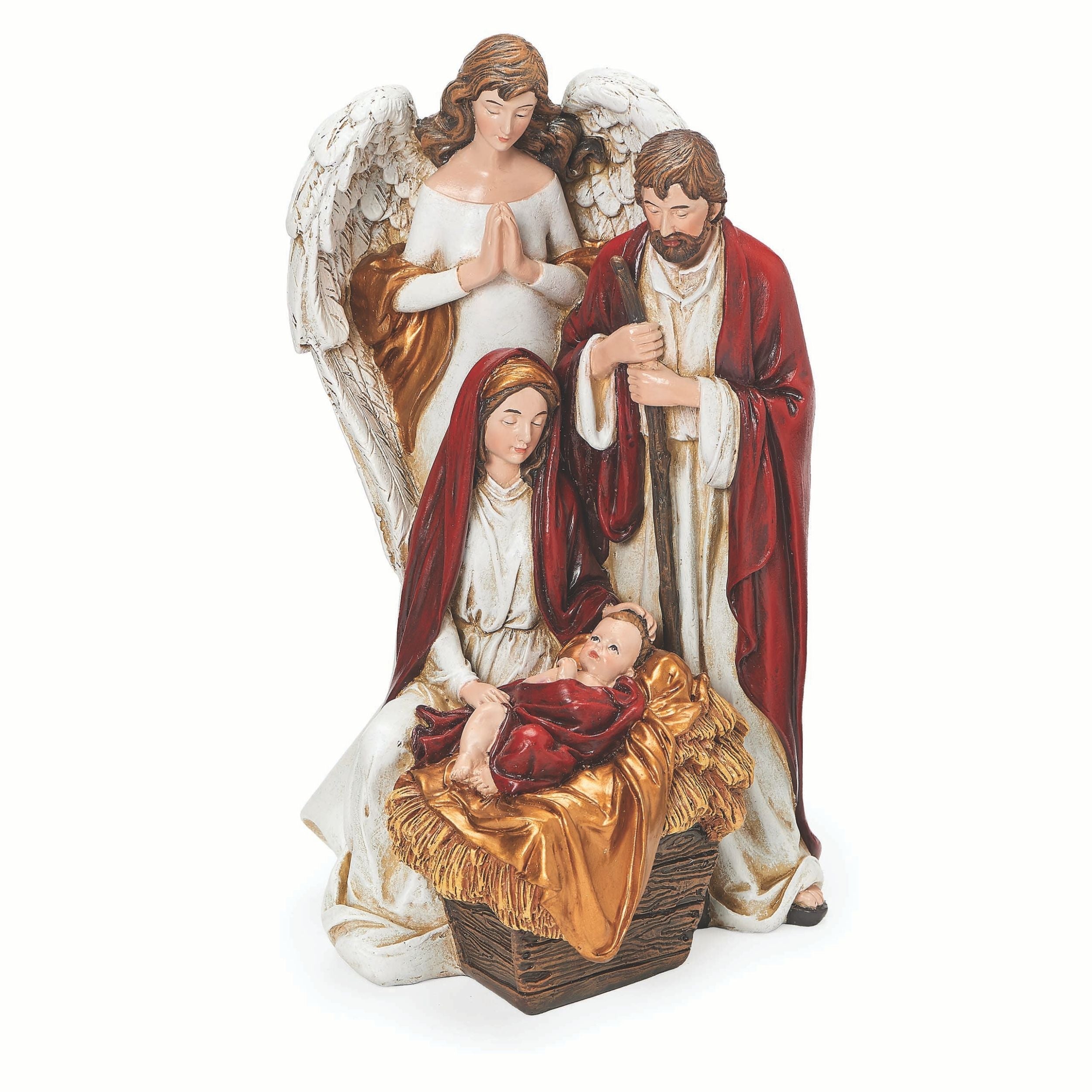 Joseph's Studio Holy Family with Praying Angel Figure