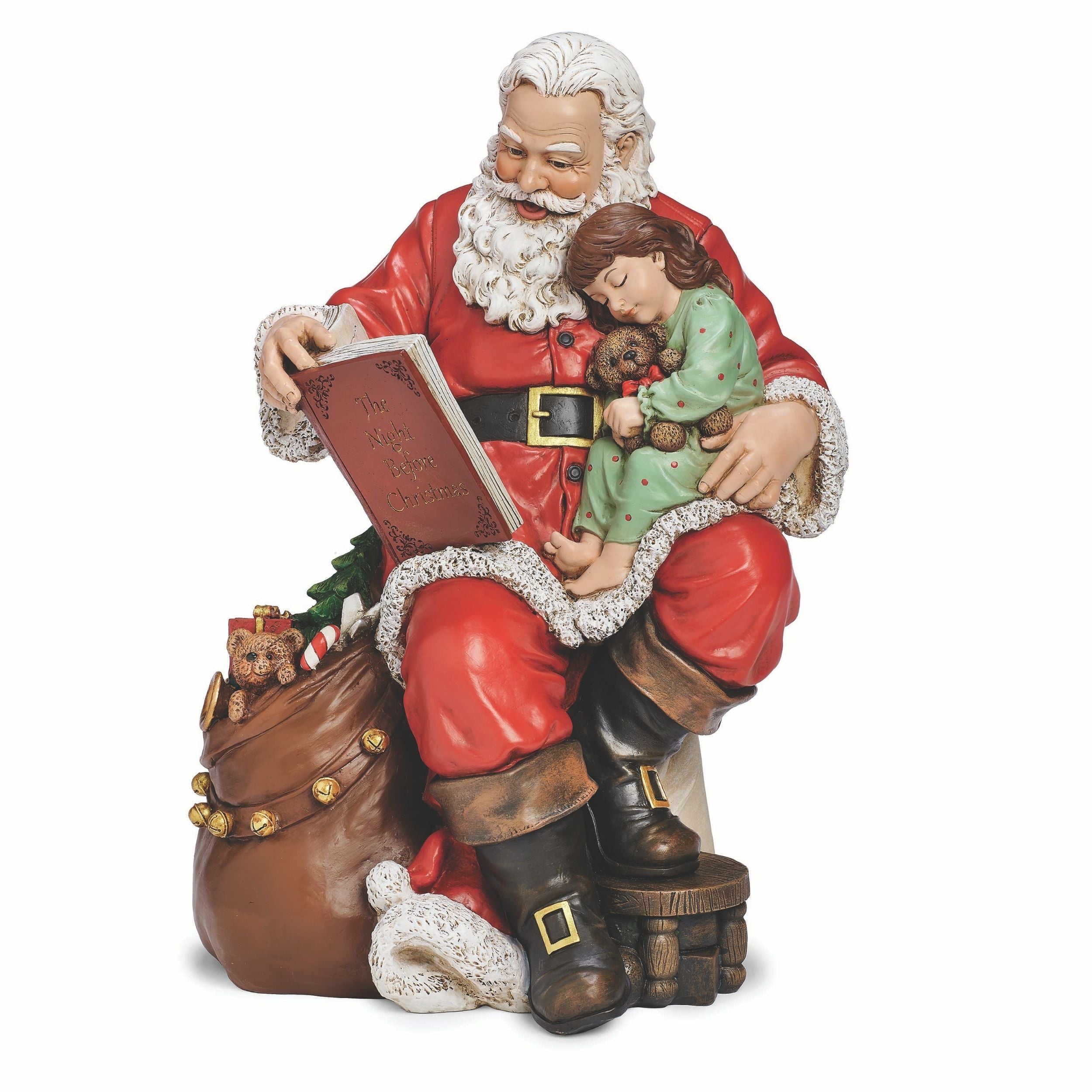 Joseph's Studio Santa Reading to Child Figure