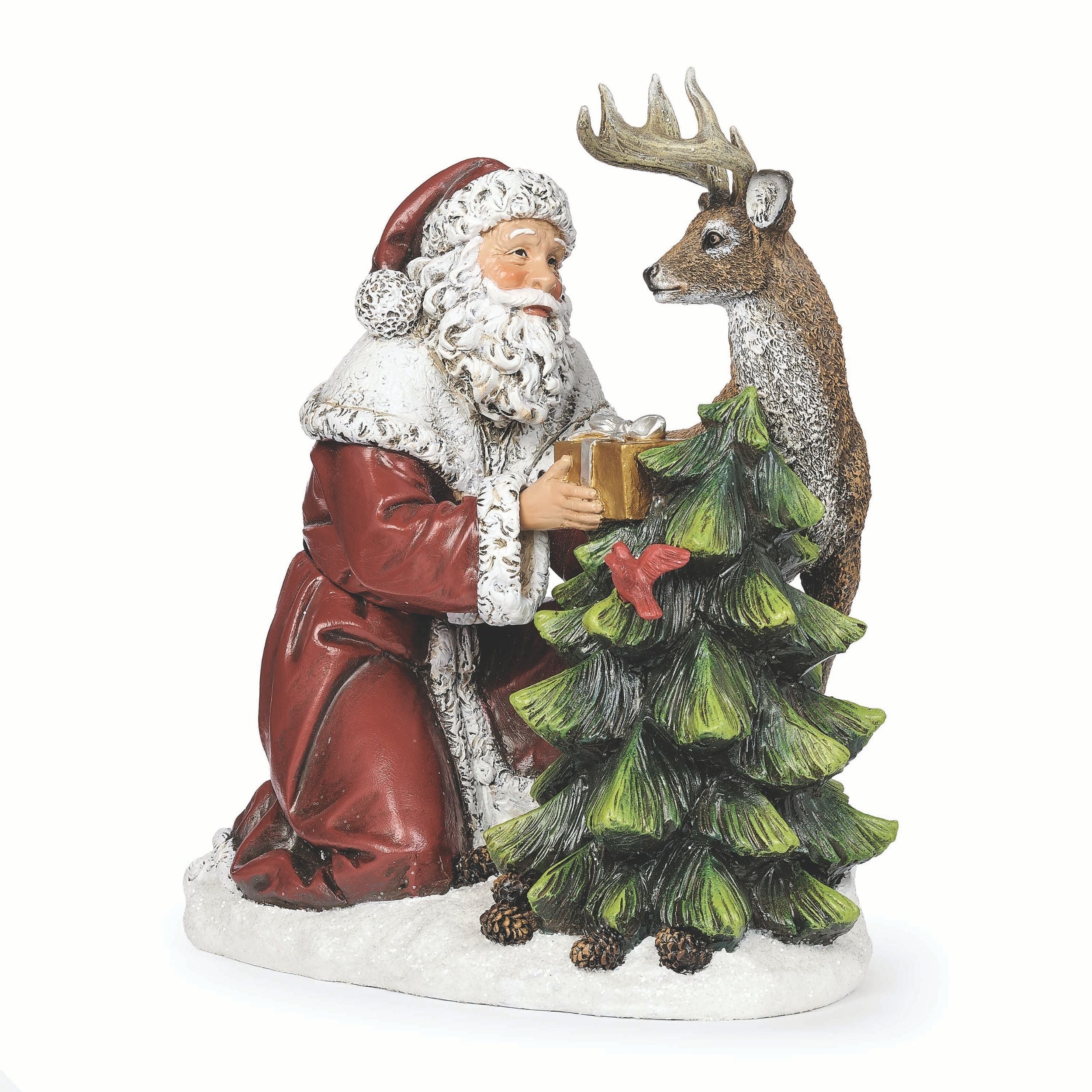 Joseph's Studio Santa with Deer and Tree Figure