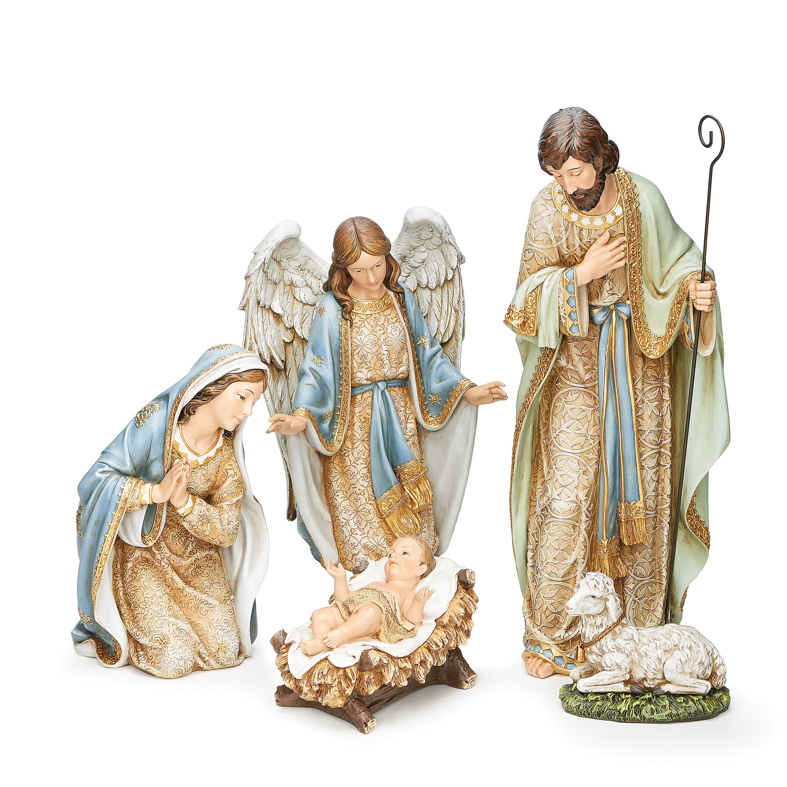 Joseph's Studio Blue and Gold Nativity Set