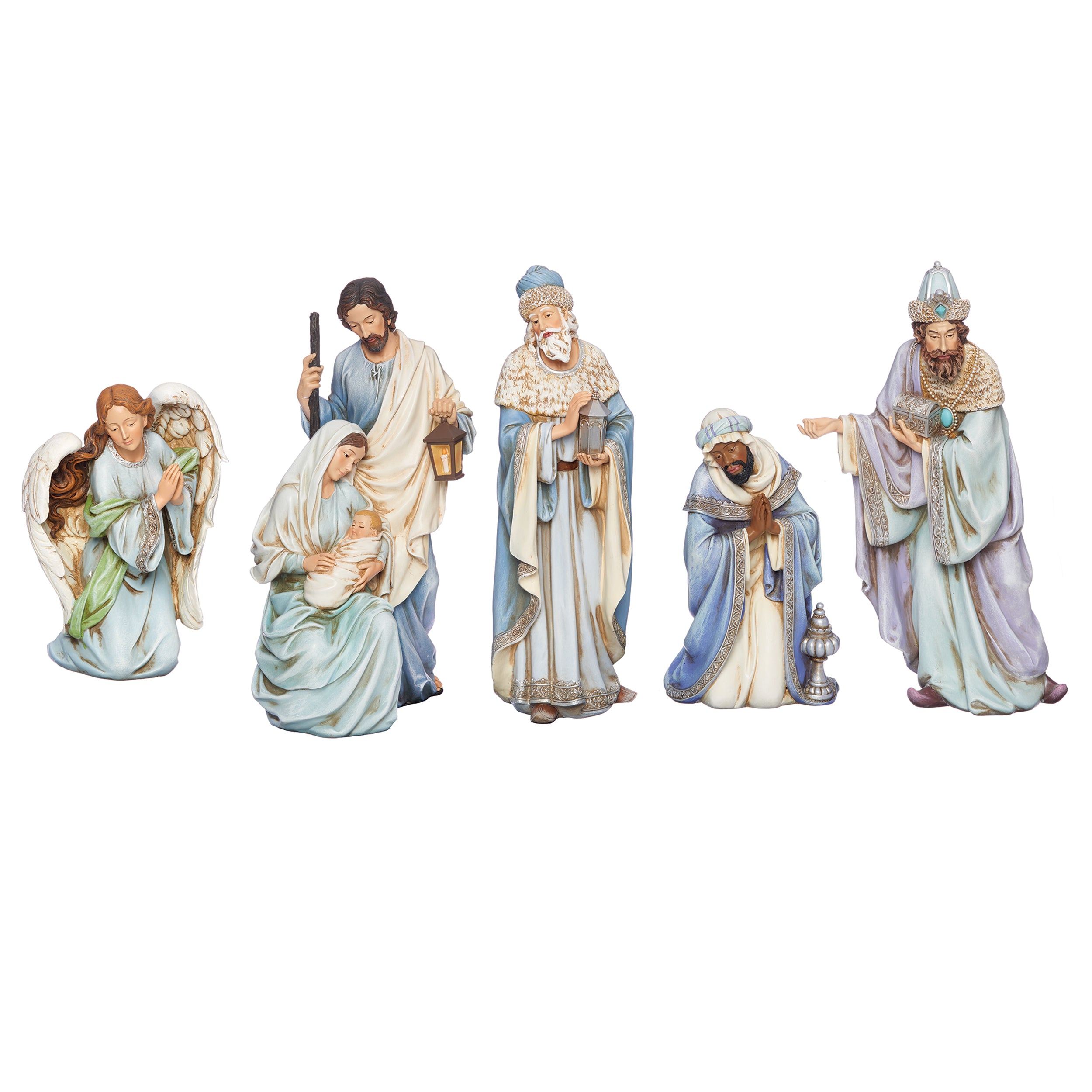 Joseph's Studio Nativity Set in Soft Blue Robes